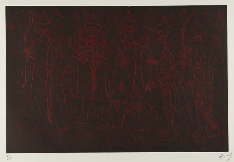 Serie, Rojo, Cocodrilo (Series, Red, Crocodile)