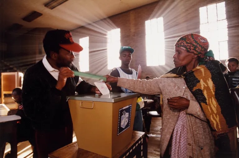 Nelson Mandela election day, South Africa