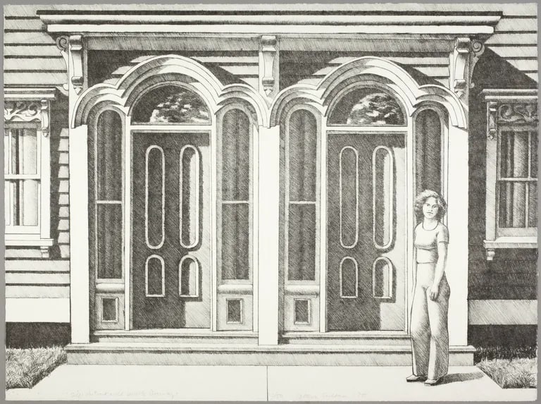 Self-Portrait with Double Doorway