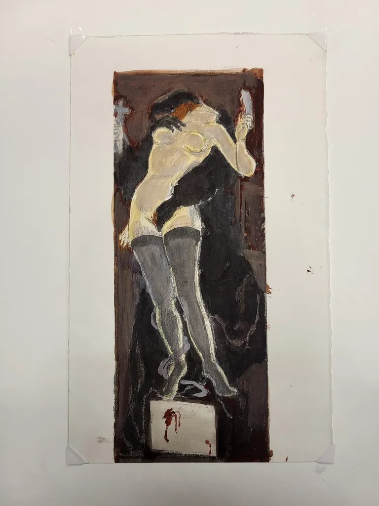 Confessional Study/Woman and Monk