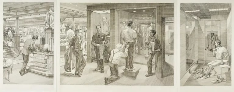 Suit Shopping (An Engraved Narrative)