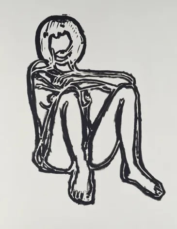 Monica Sitting, Elbows on Knees