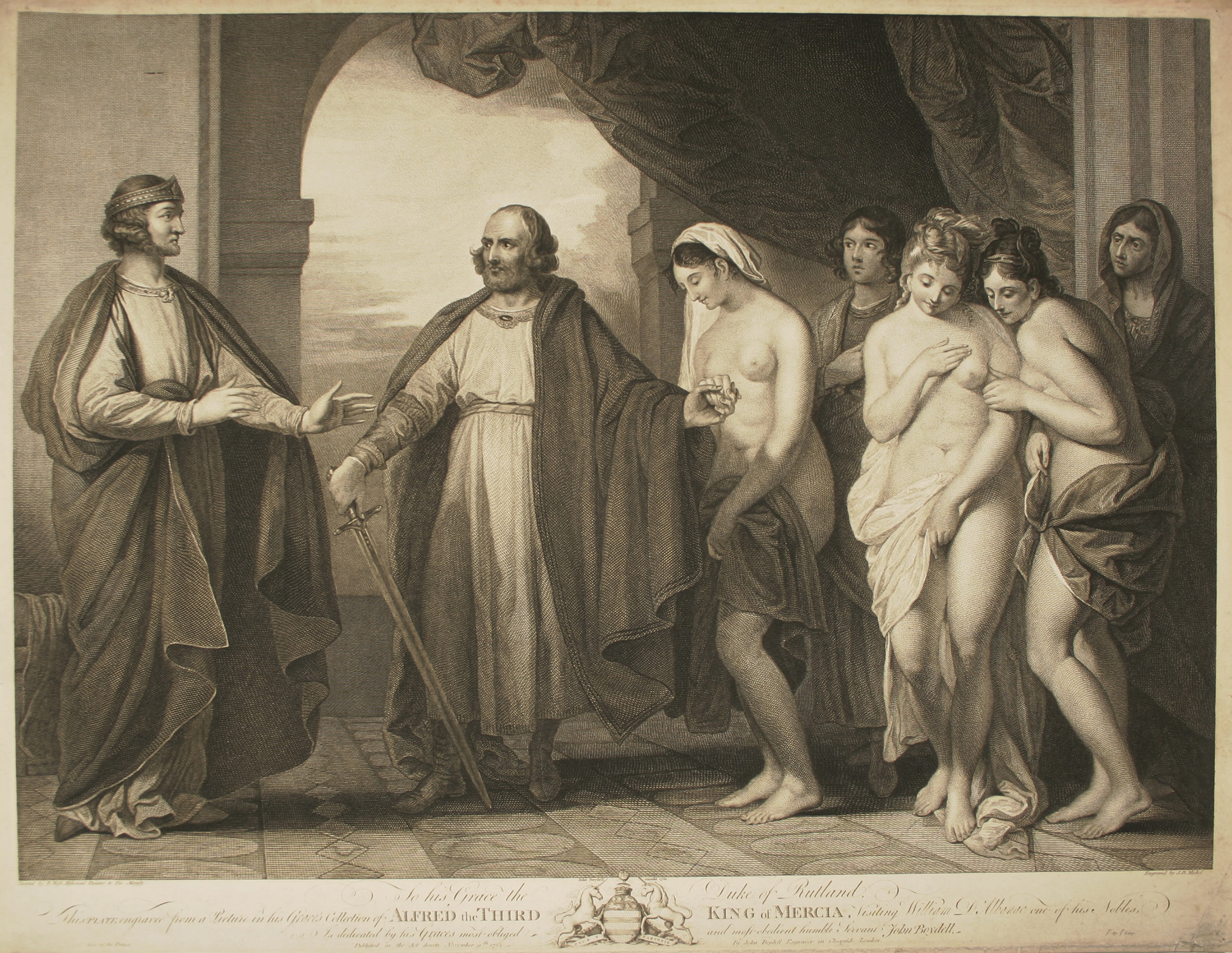Alfred the Third, King of Mercia, visiting William d'Albanac