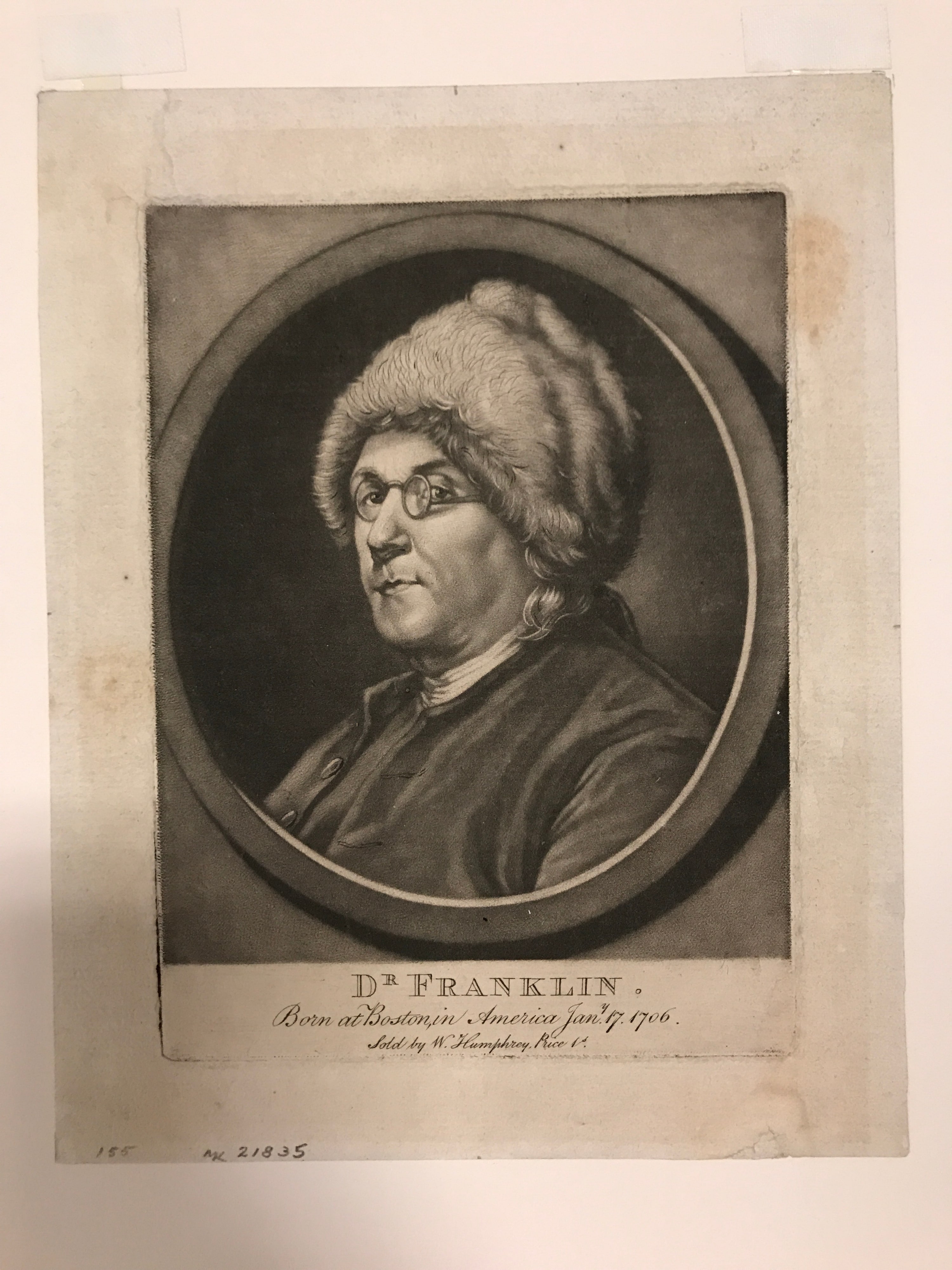 Dr. Franklin, Born at Boston in America, Jan. 7, 1706