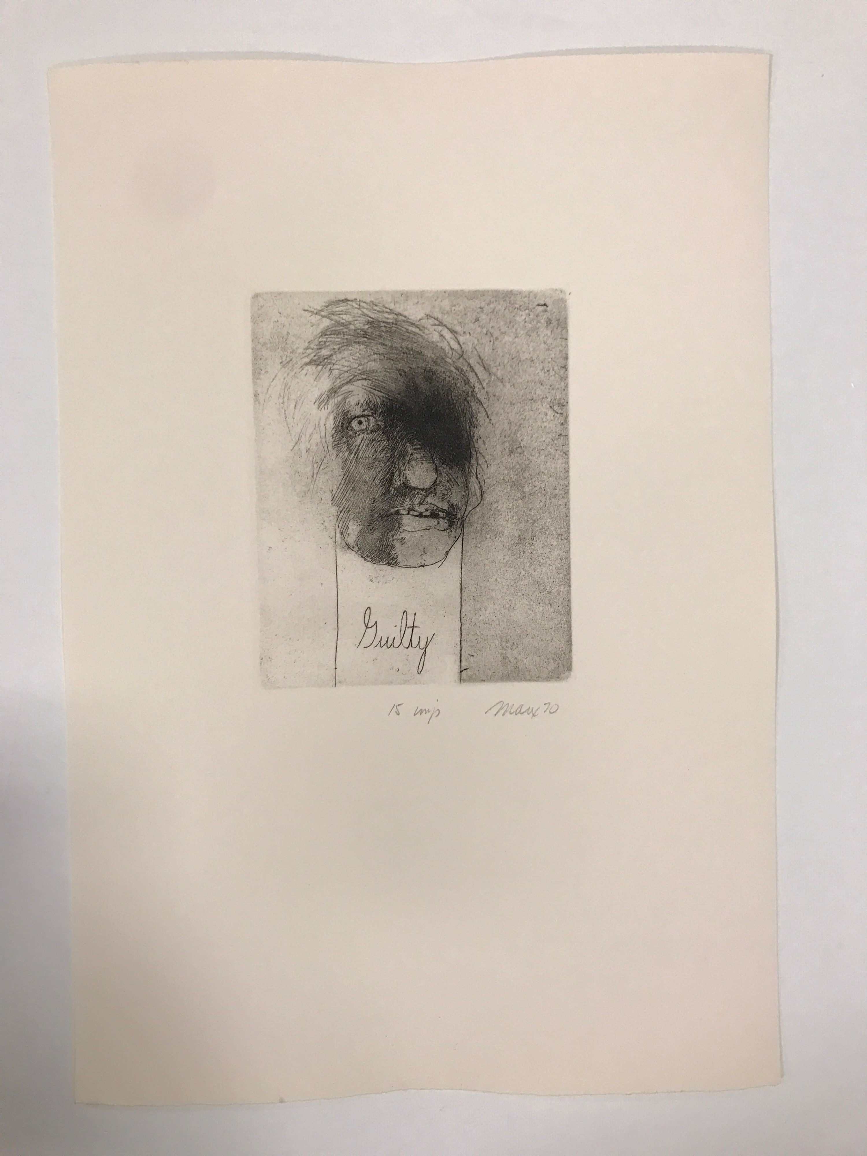 Etching from the portfolio Faces