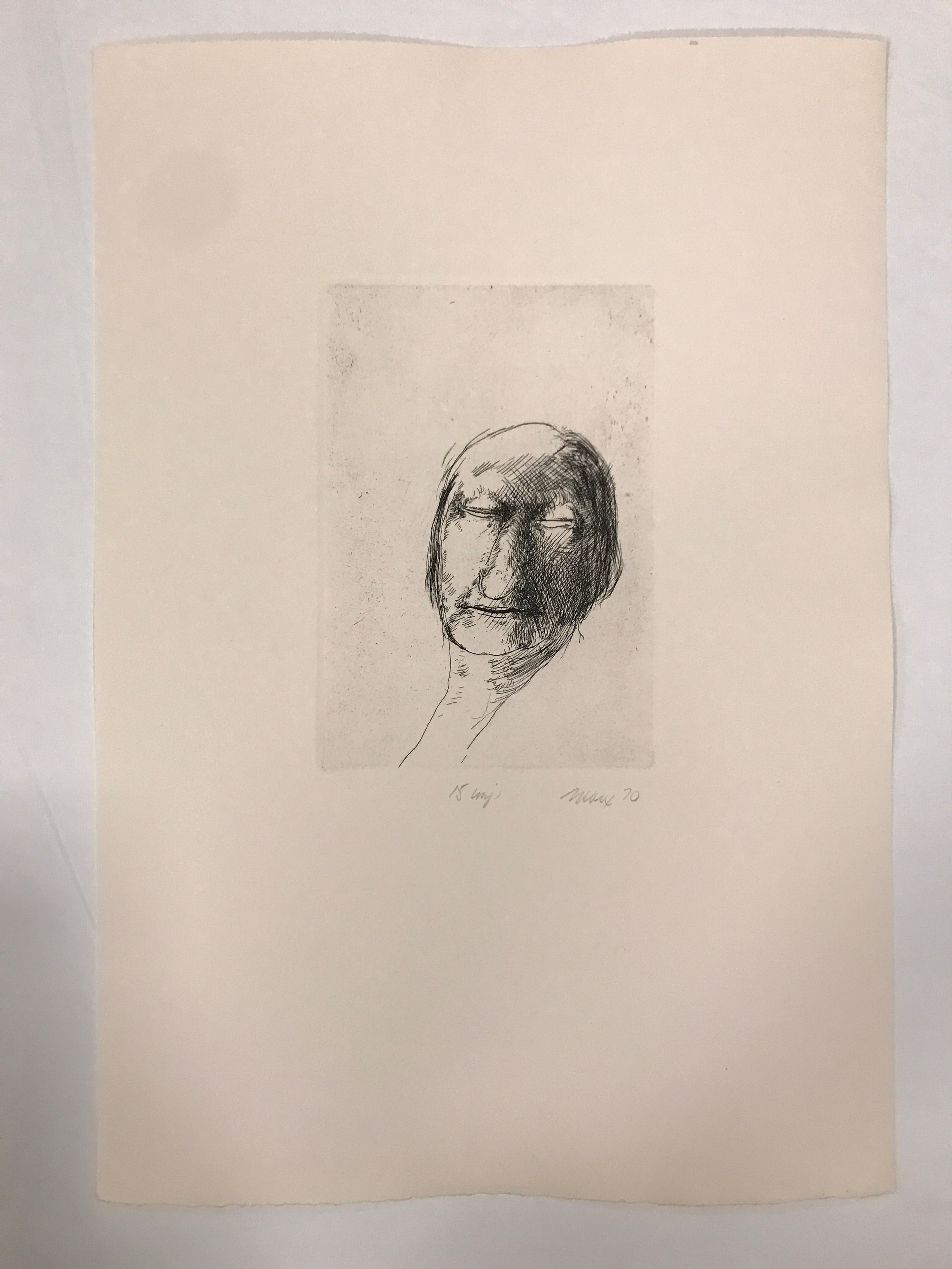 Etching from the portfolio Faces