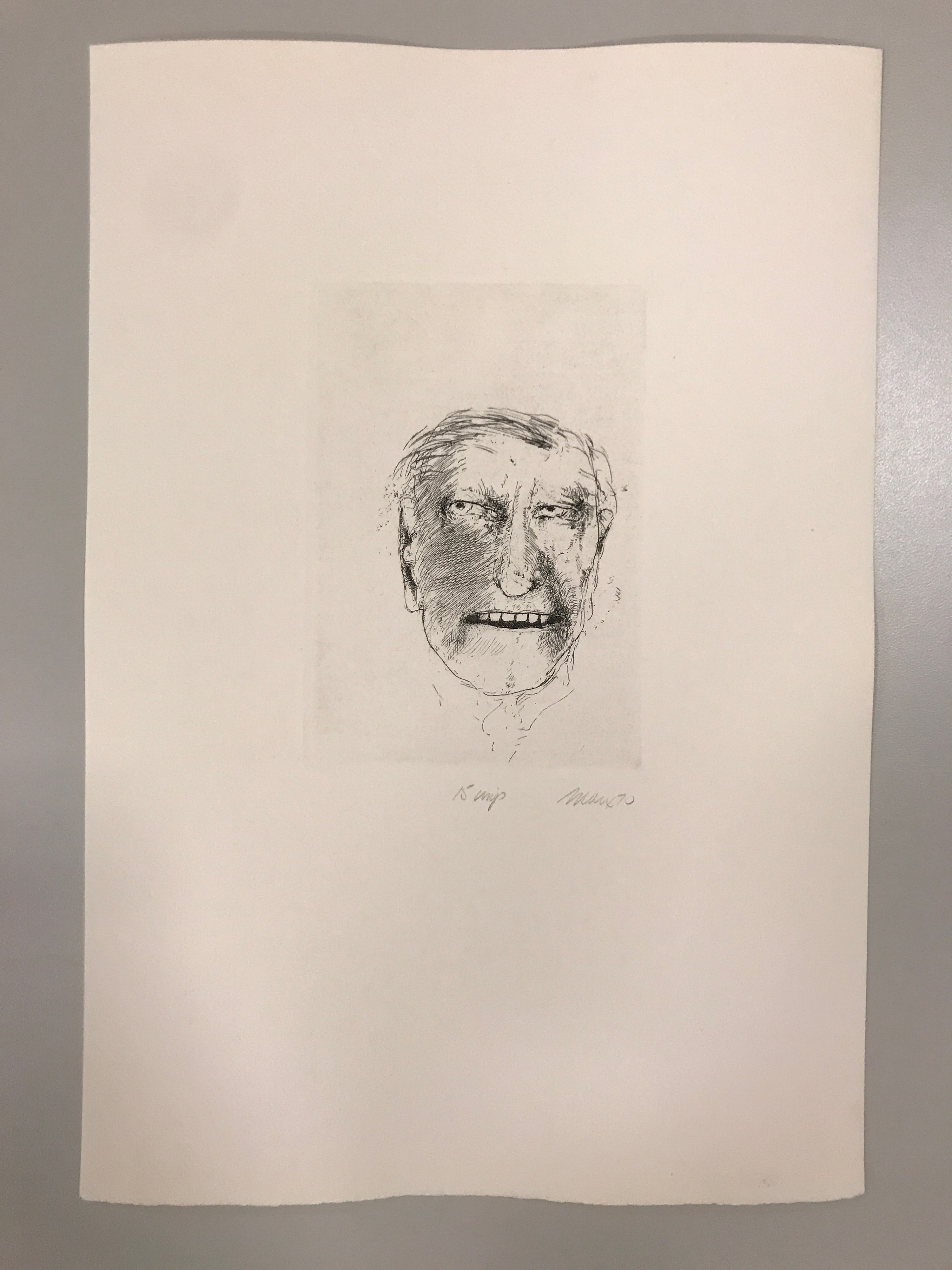 Etching from the portfolio Faces