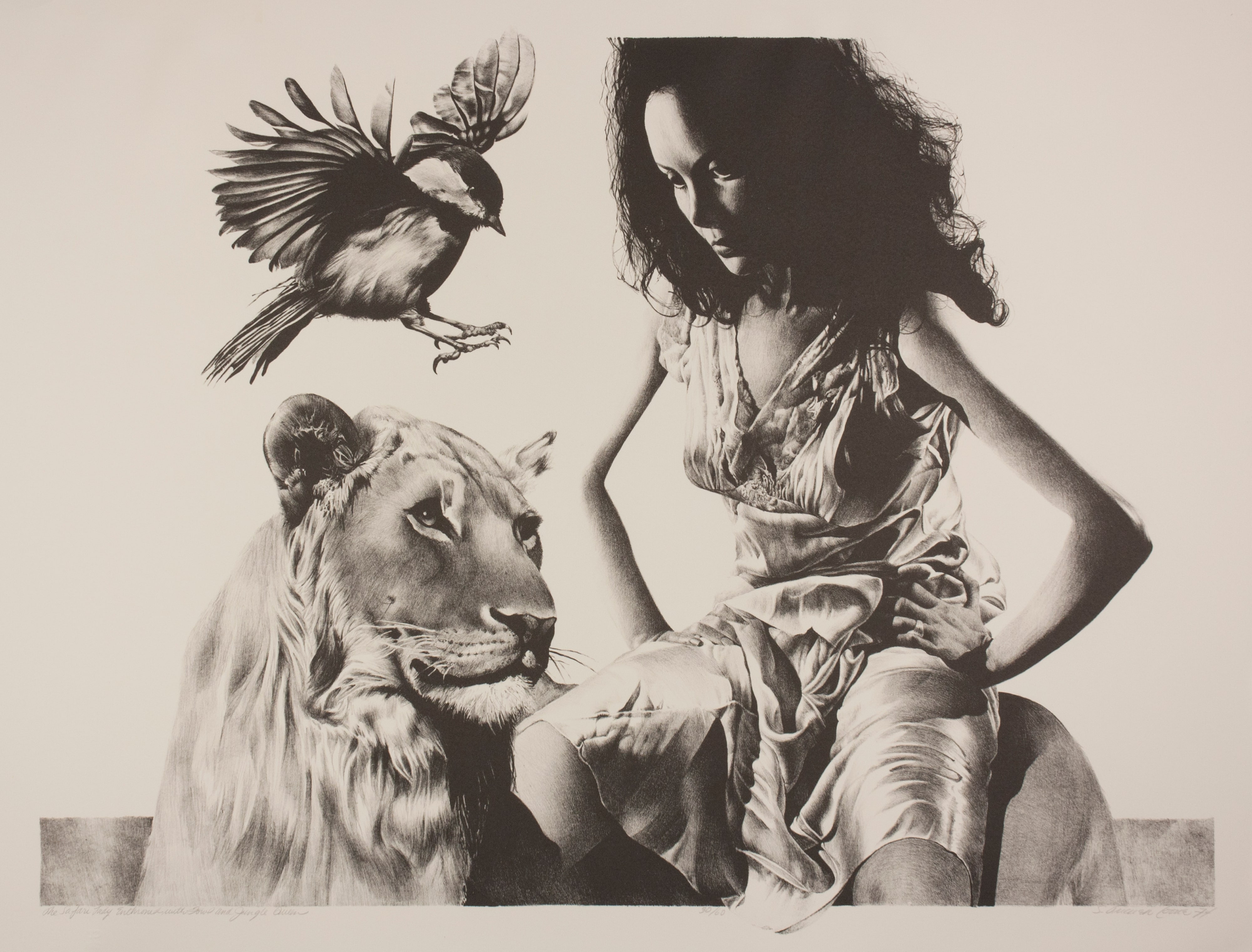 The Safari Lady Enthroned with Fowl and Jungle Queen