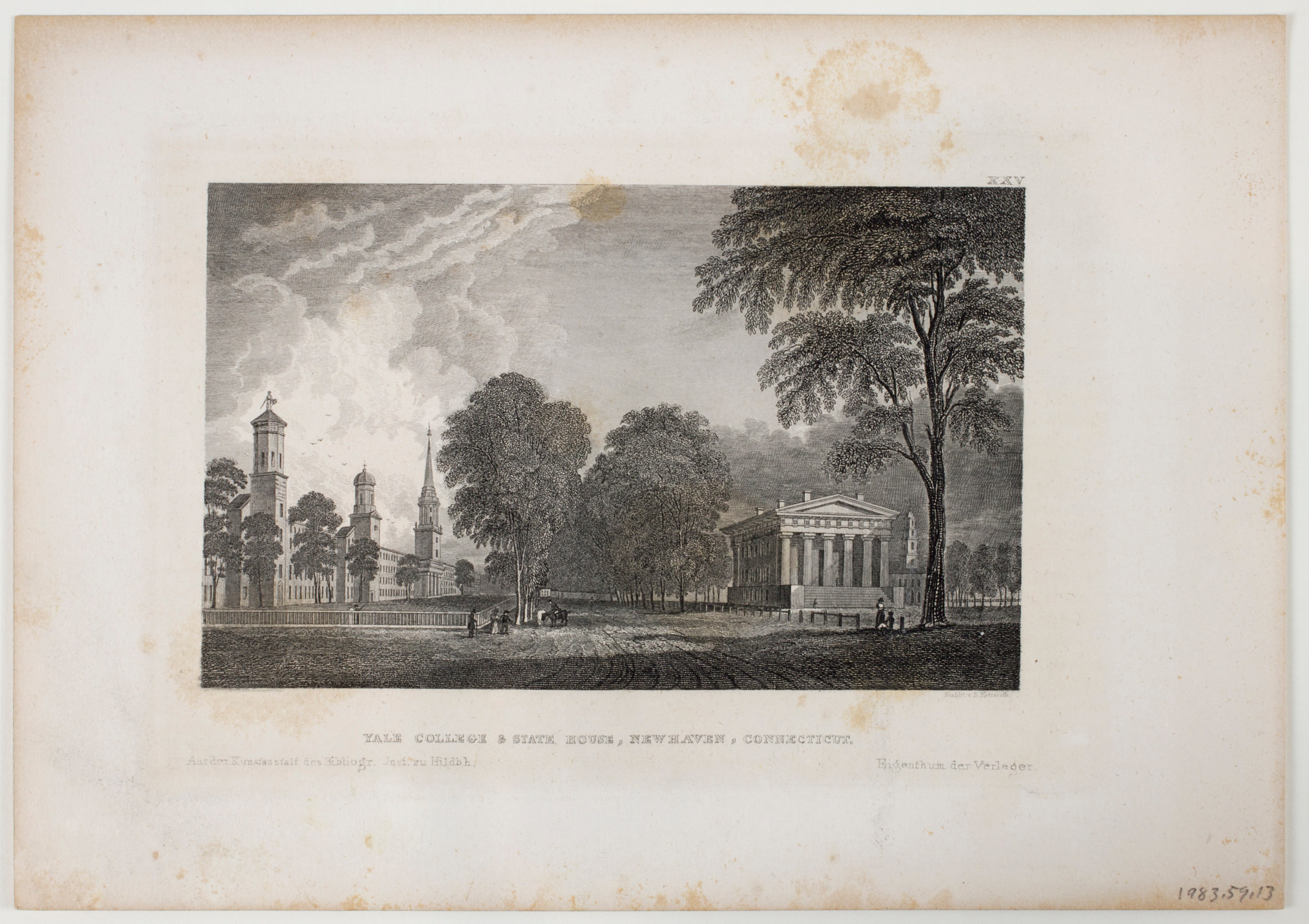 Yale College & State House, Newhaven, Connecticut