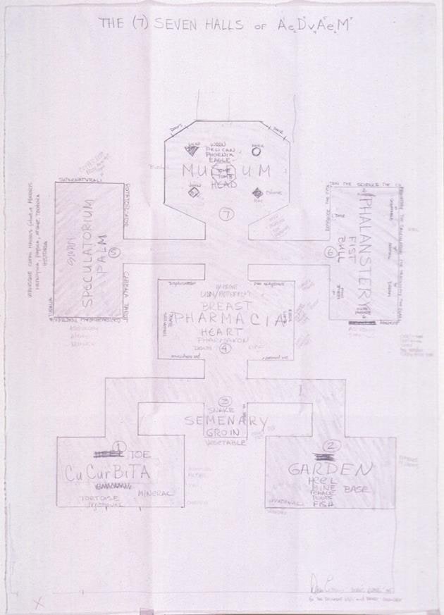 Study for the Installation "The Seven Halls of AeDvAeM