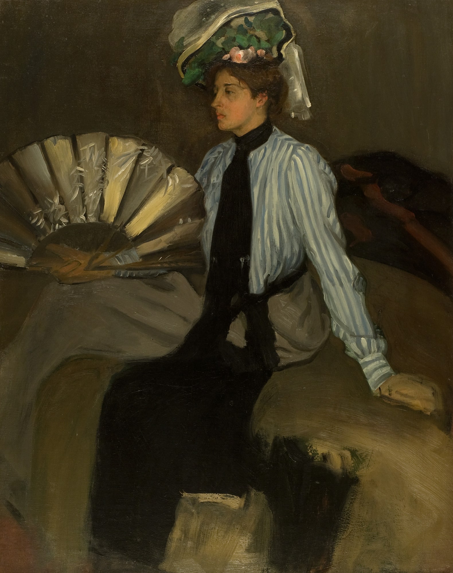 Young Woman with Fan