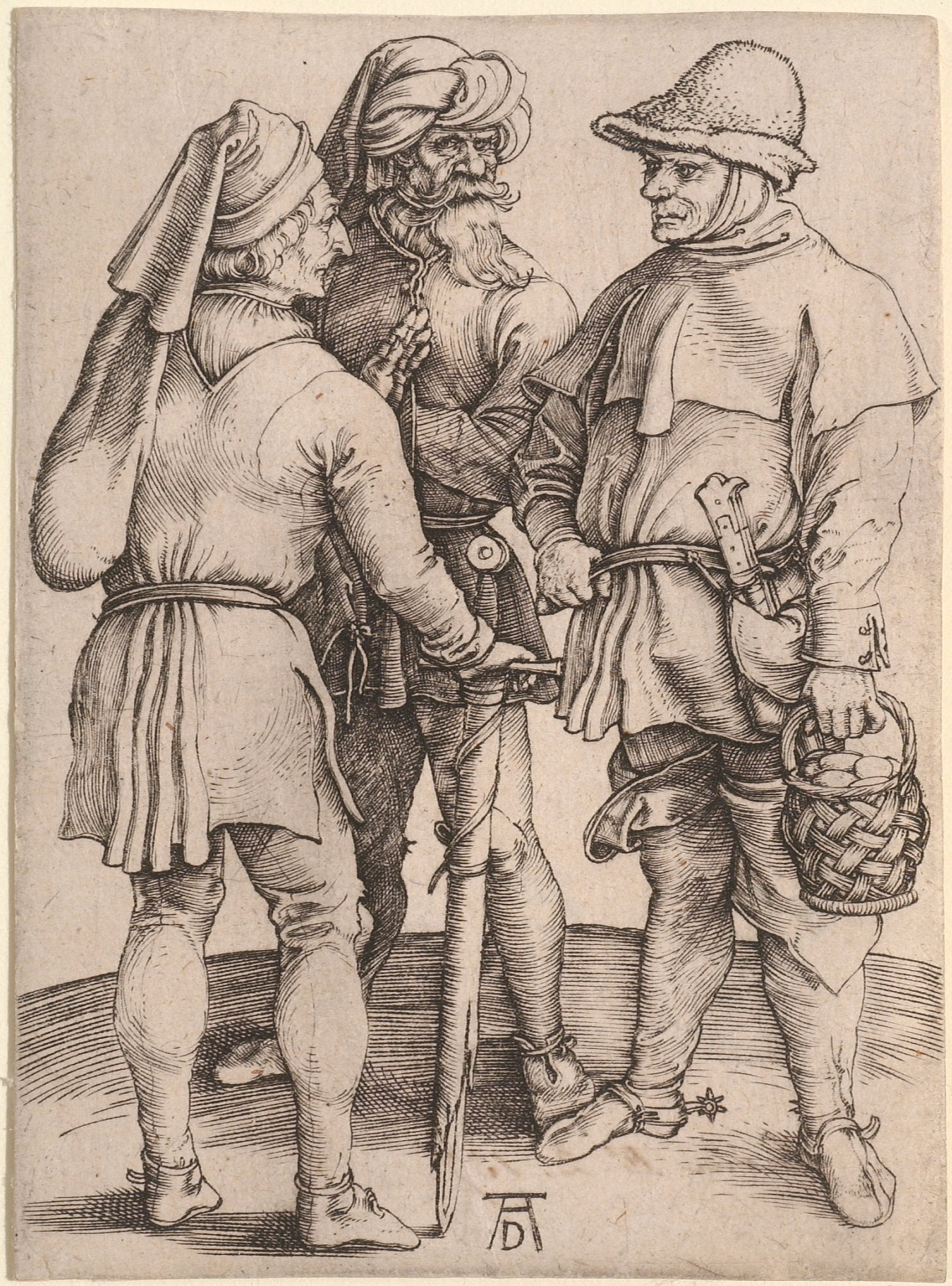 Three Peasants in Conversation