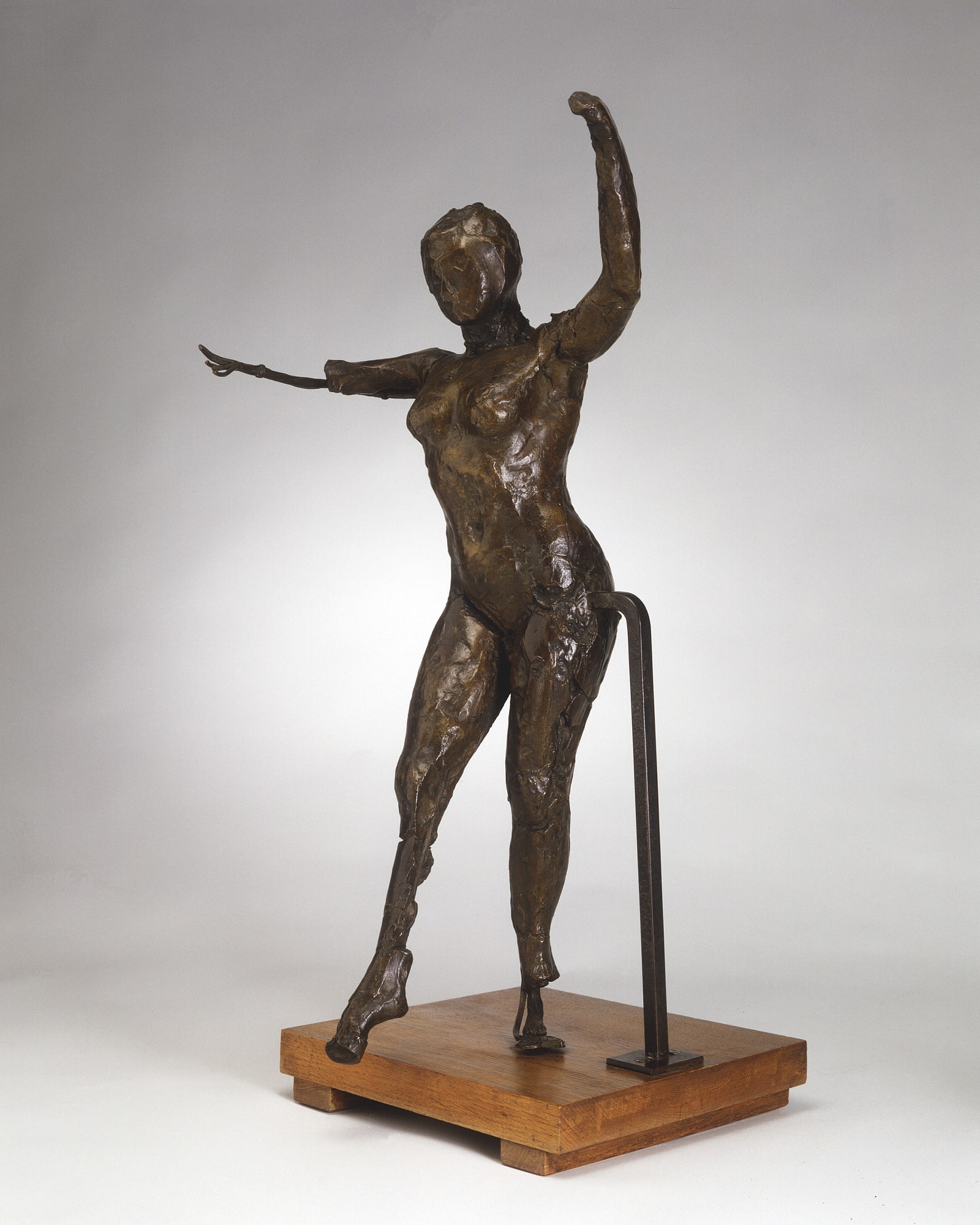 Dancer Moving Forward, Arms Raised, Right Leg Forward