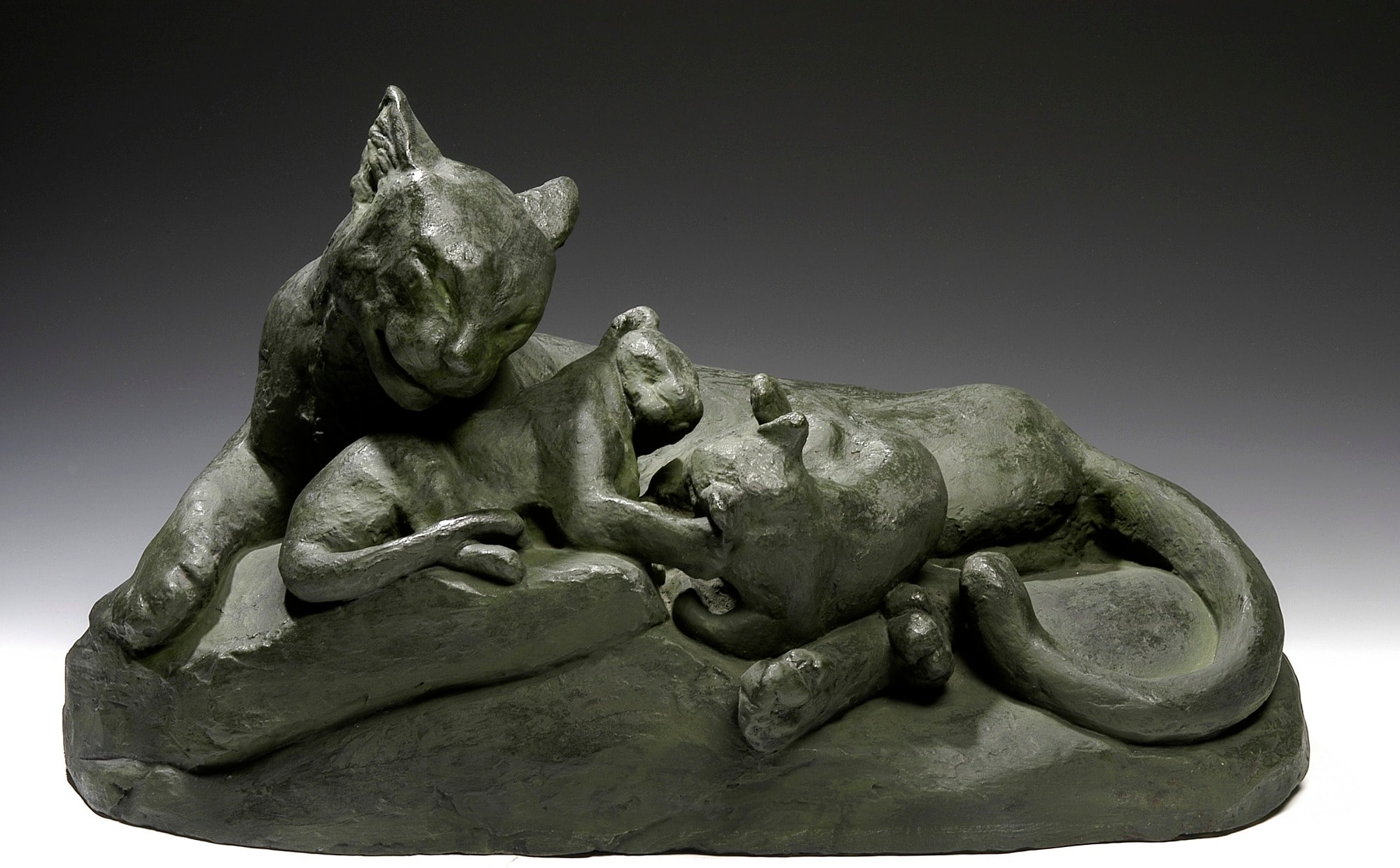 Panther and Cubs--"Maternal Affection"
