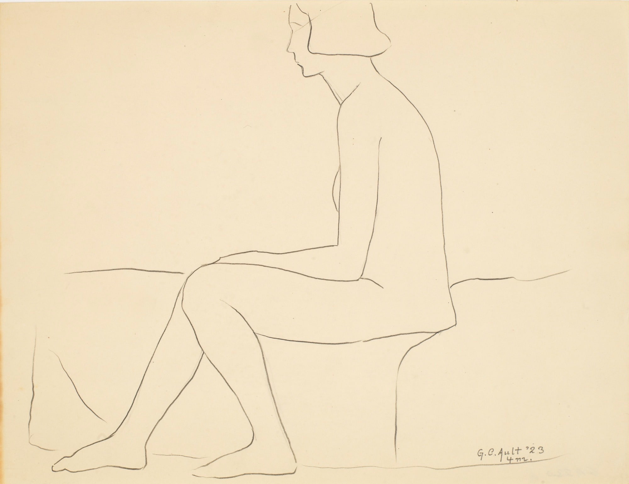 Untitled (seated female figure)