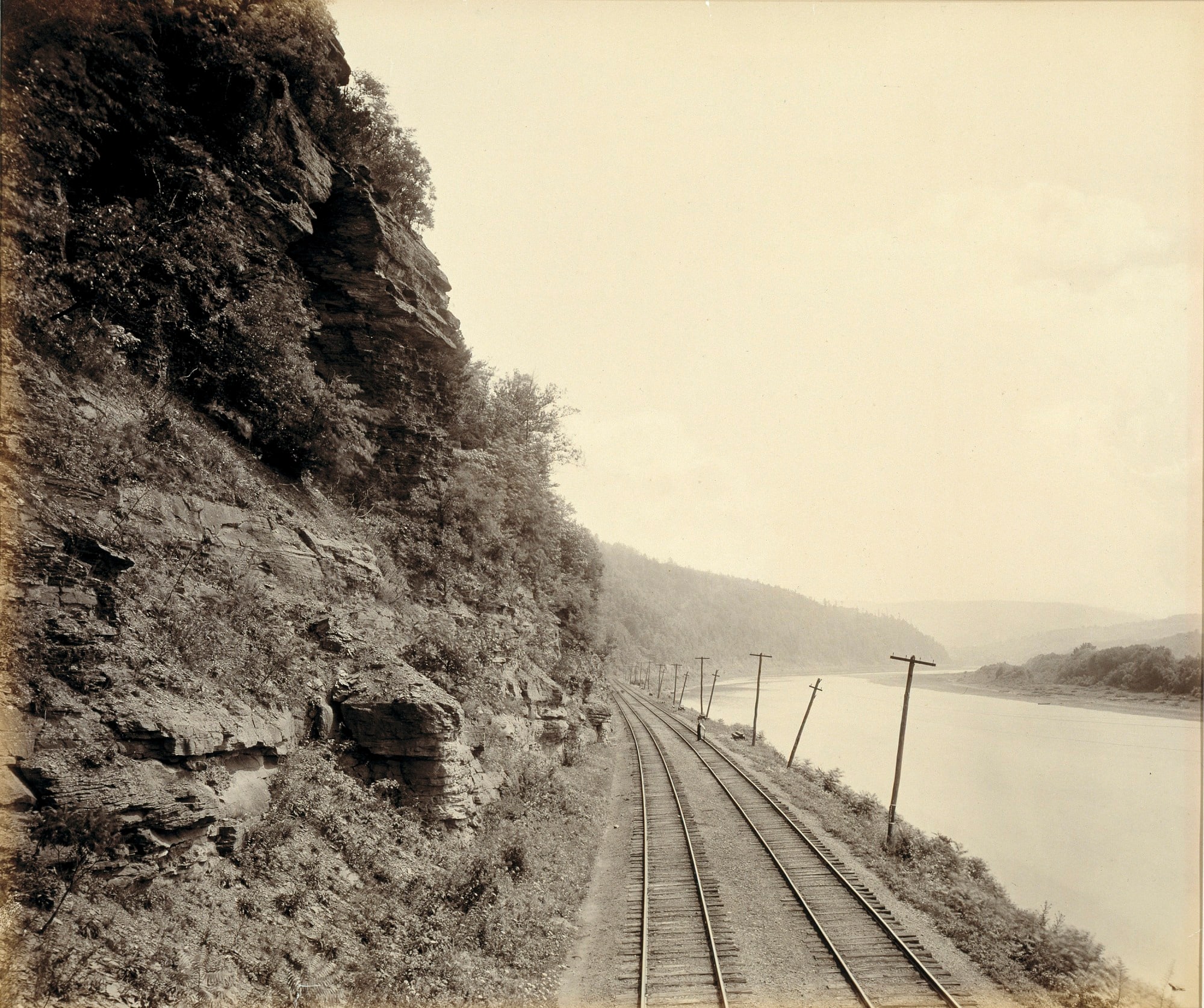 Cathedral Rocks, Susquehanna River near Meshoppen, for the Lehigh Valley Railroad