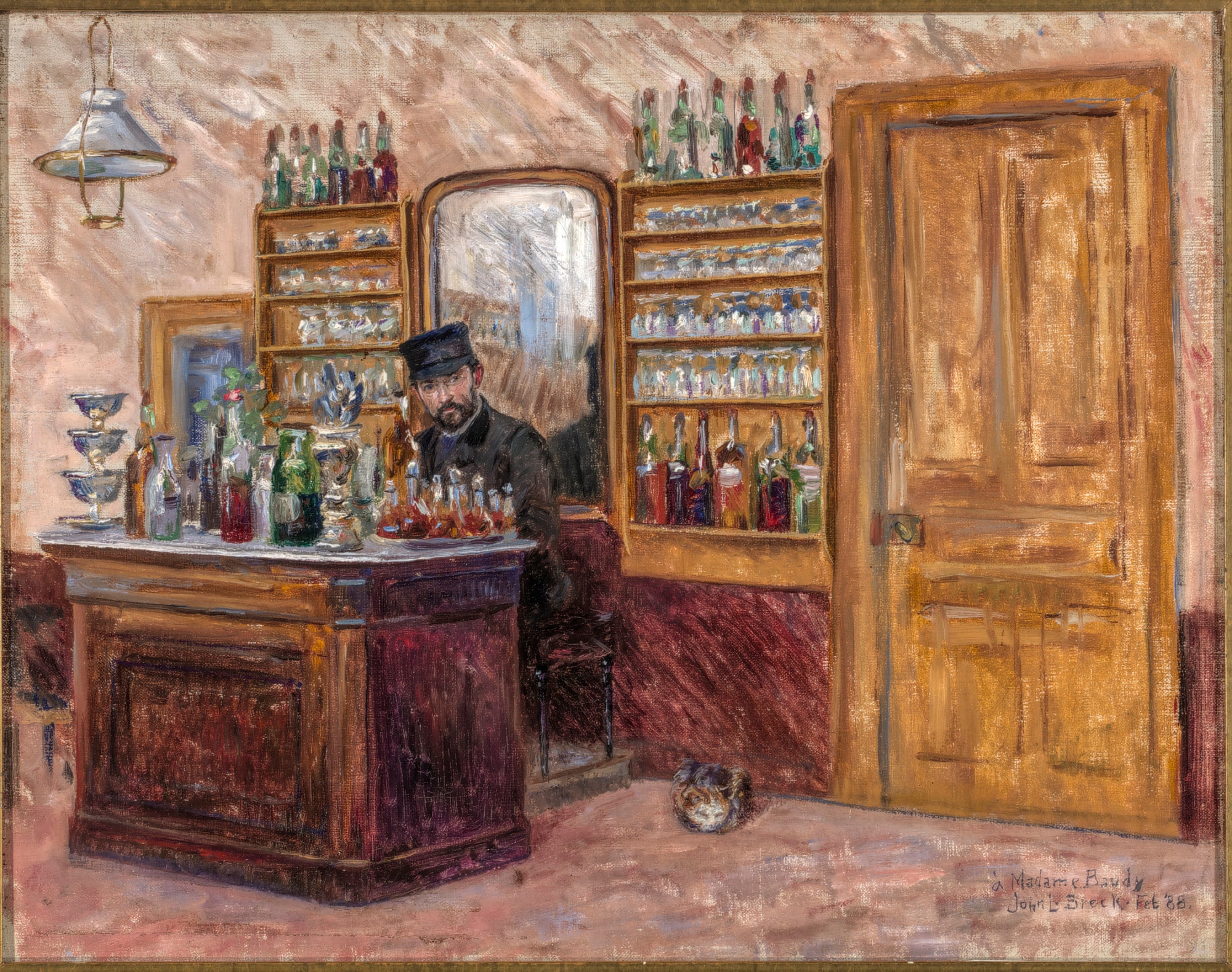 M. Baudy Behind his Desk at the Hotel Baudy