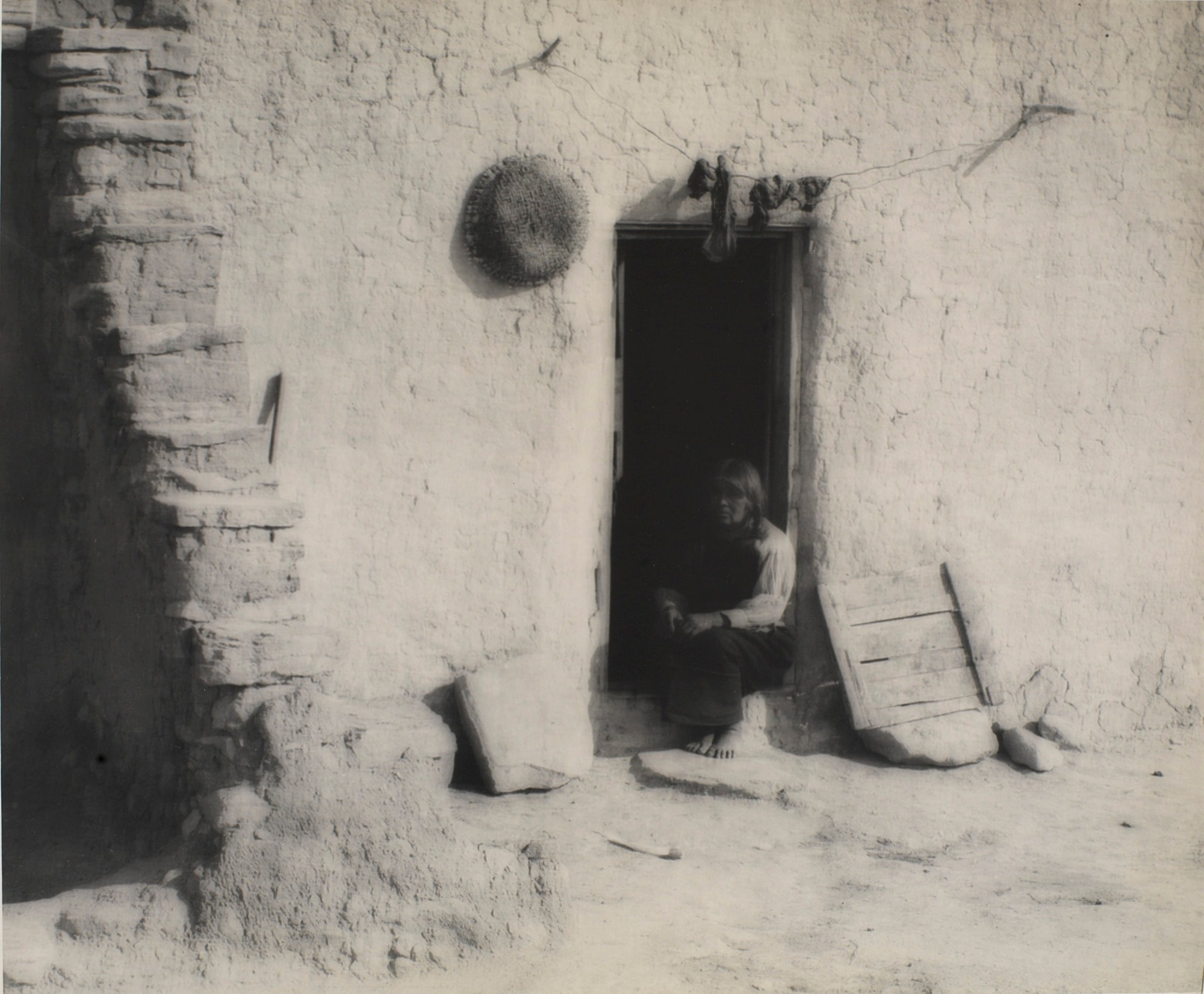 Portrait of an Indian in Doorway