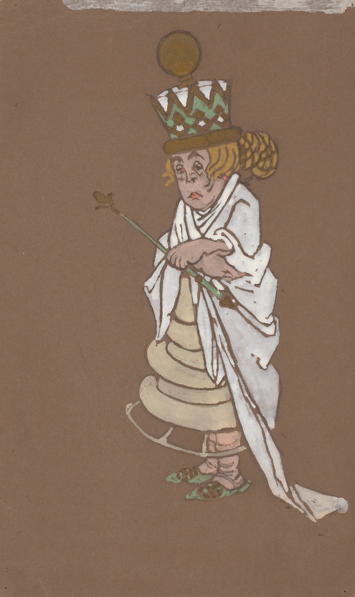 White Queen (costume design for Alice-in-Wonderland) 1915