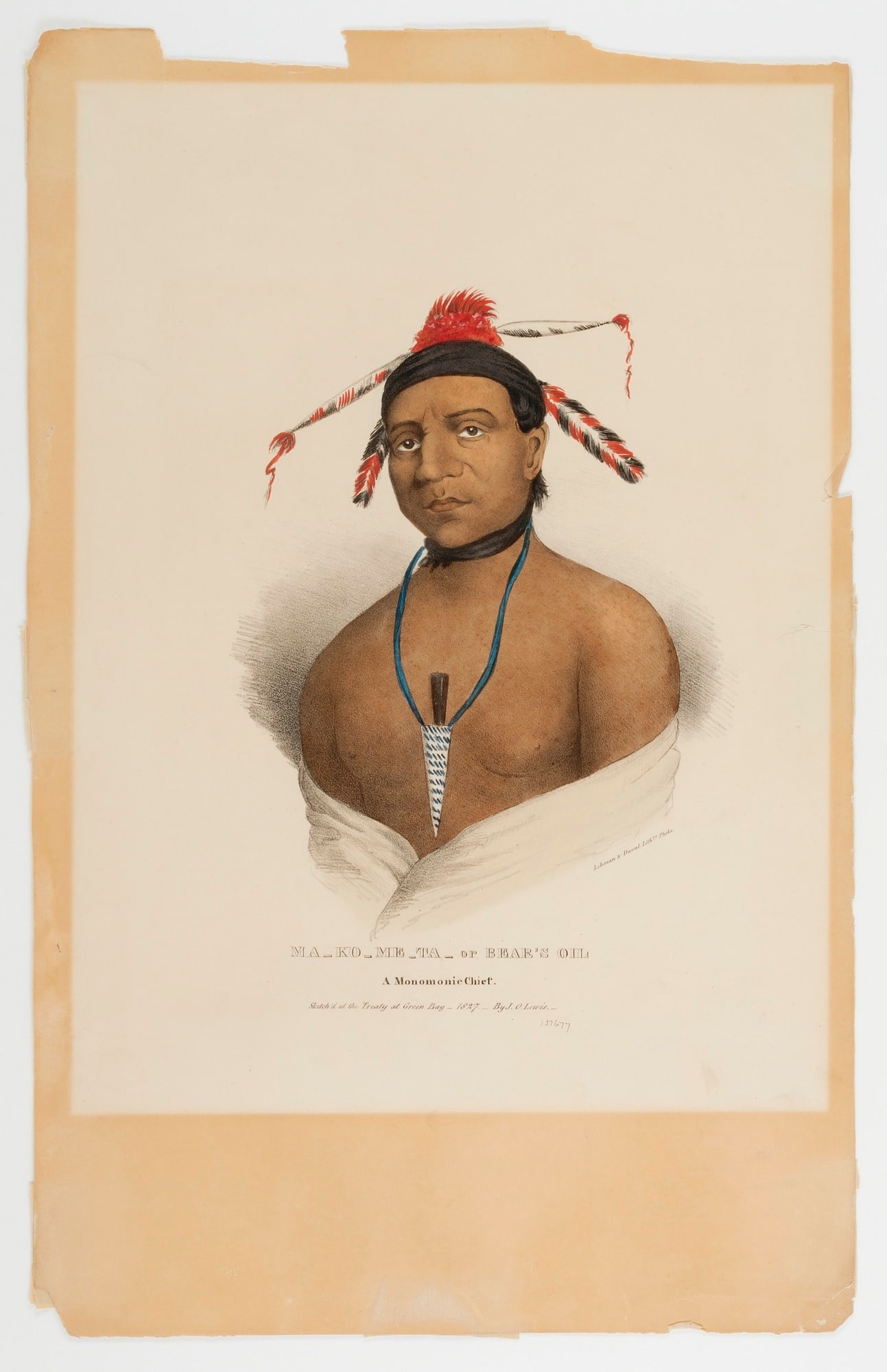 Bear's Oil, Menominee Chief
