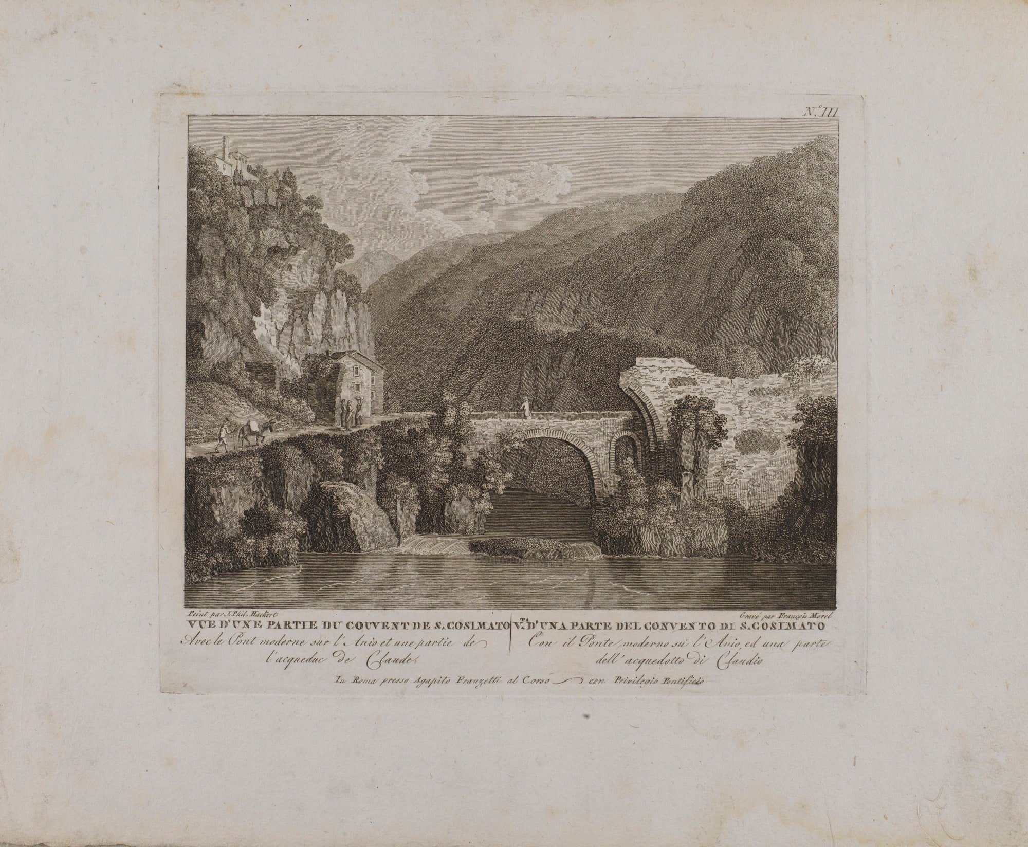 Vue d'Une Partie du Couvent de S. Cosimato (no. III)