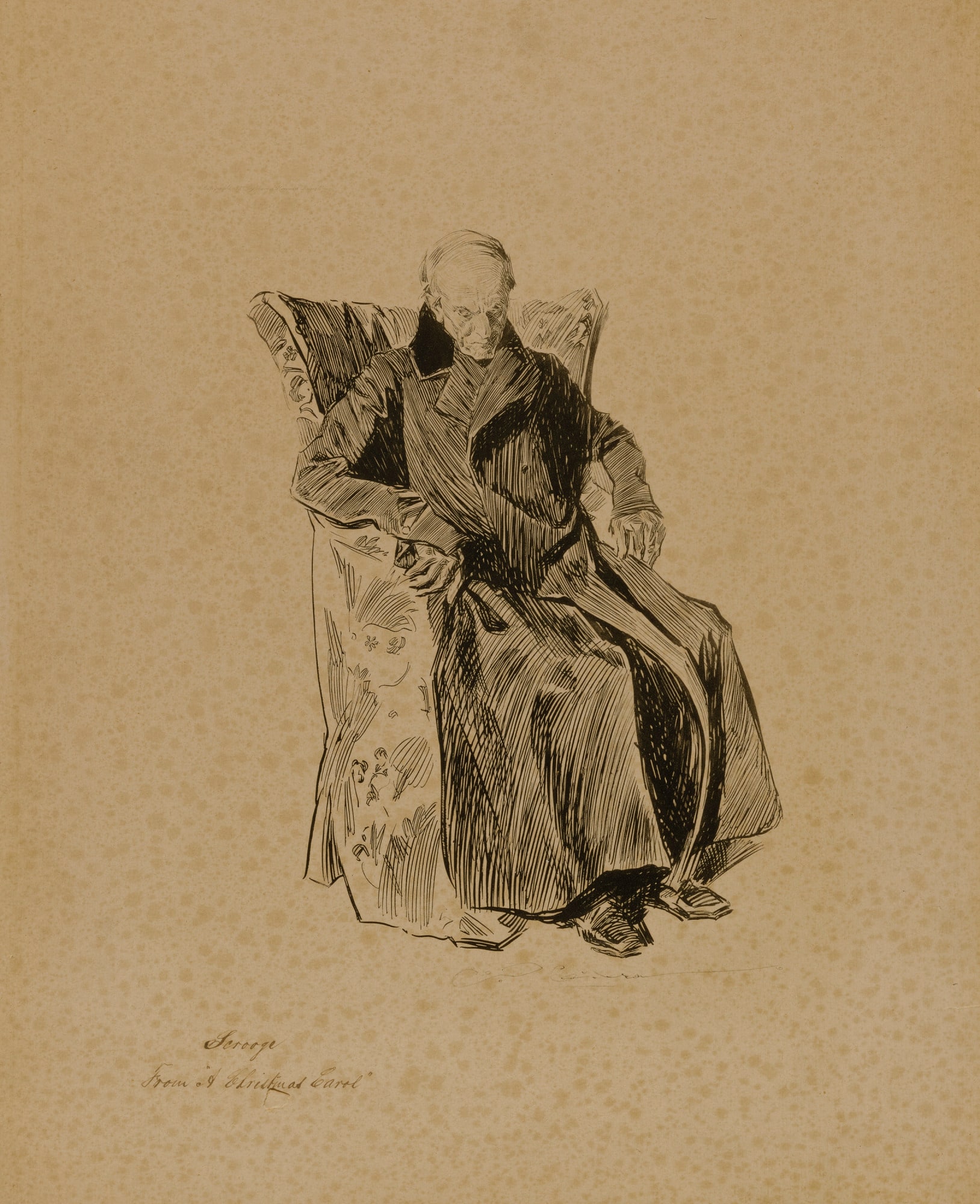 Scrooge, from "A Christmas Carol"