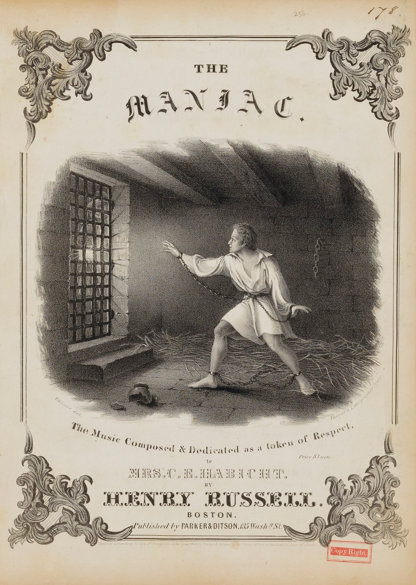 The Maniac (Sheet Music Cover)