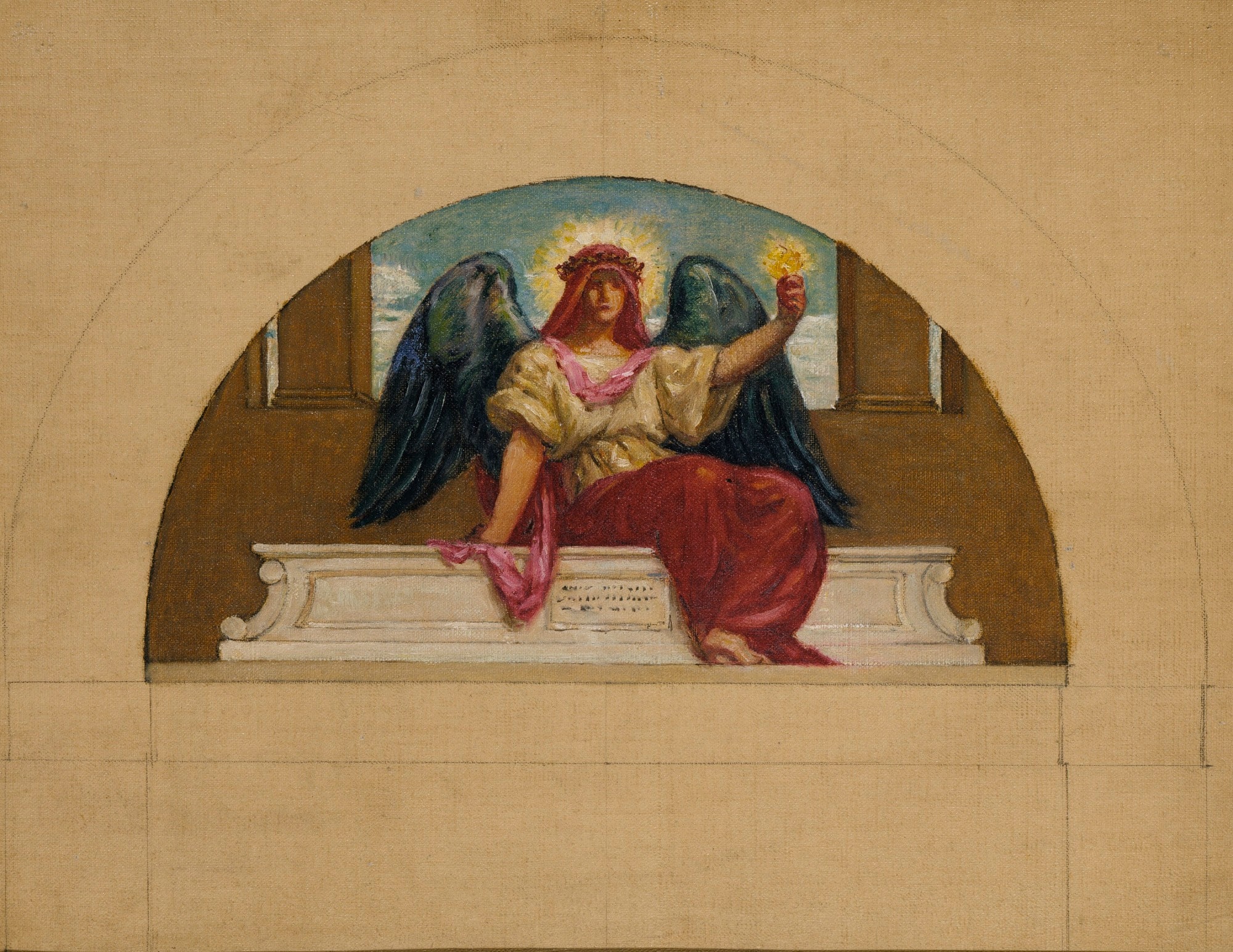 Sketch for the Mural at Oberlin College, "The Spirit of Self-Sacrificing Love"
