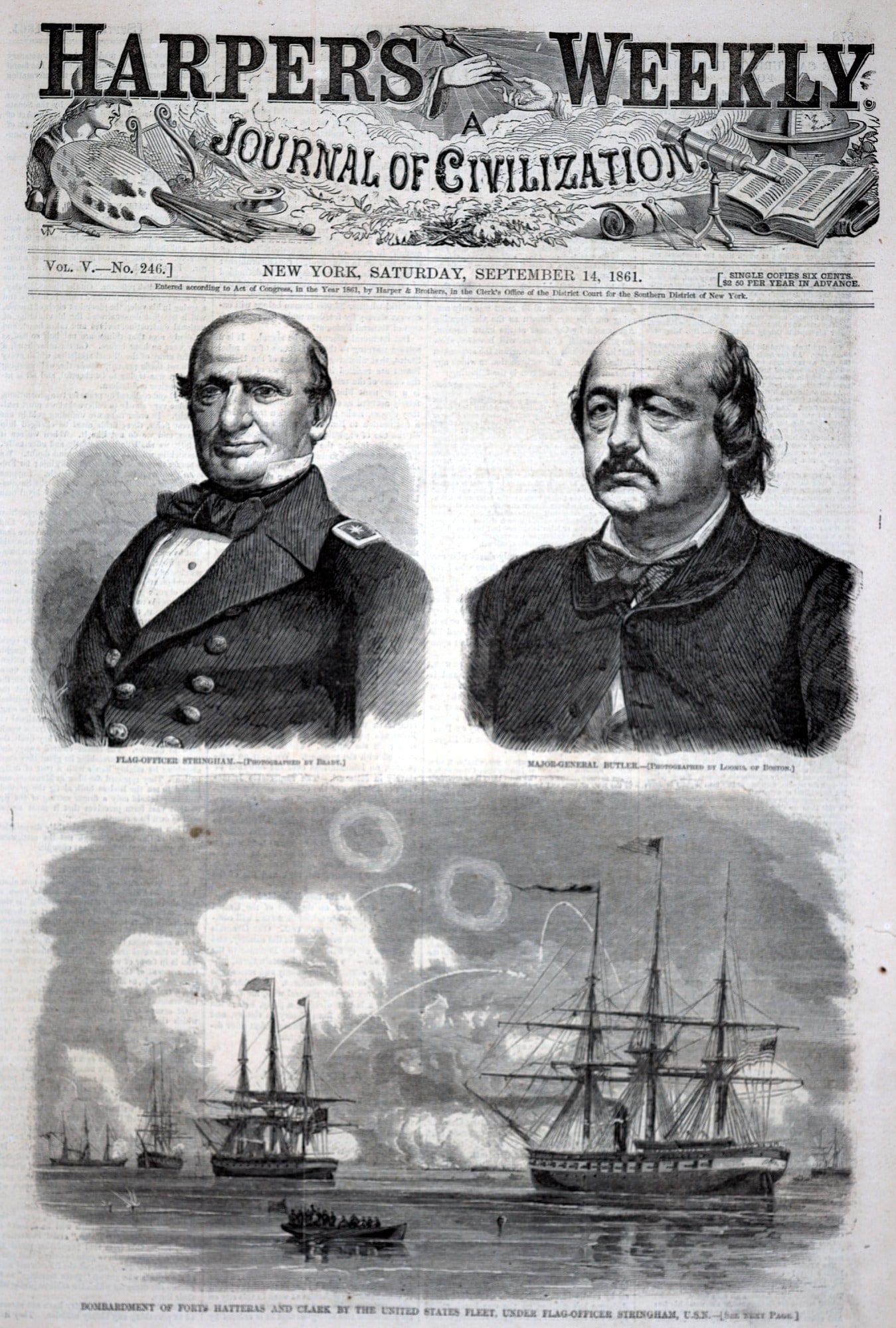 Flag-Officer Stringham, from Harper's Weekly, September 14, 1861
