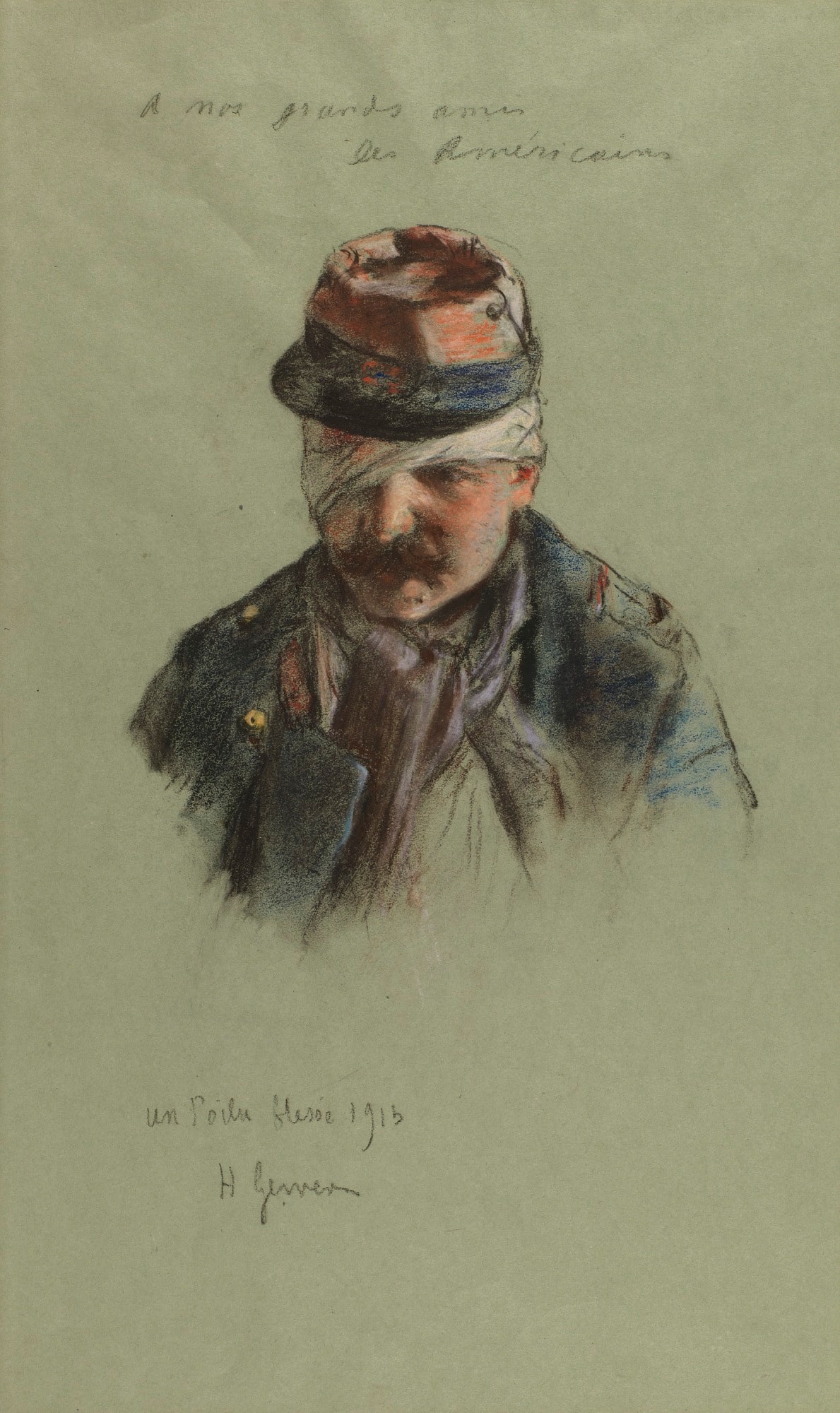 Un Poilu Blesse, 1915