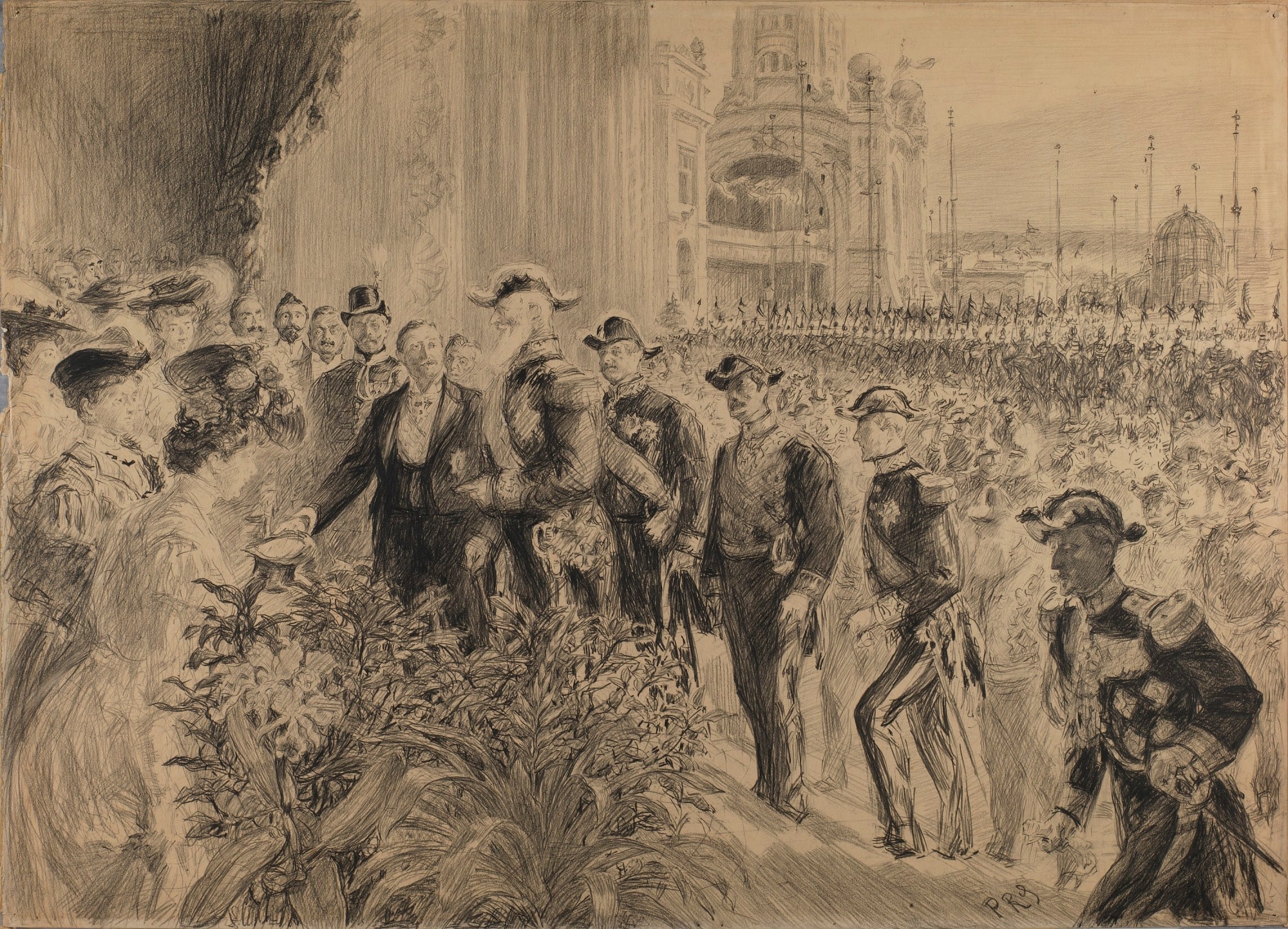 Inauguration de L'Exposition Internationale de Liege, en 1905