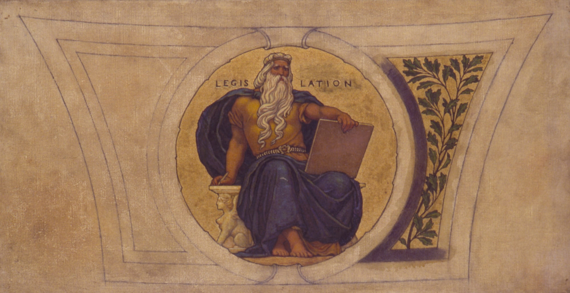Study for Mosaic, Wisconsin State Capital, "Legislation"
