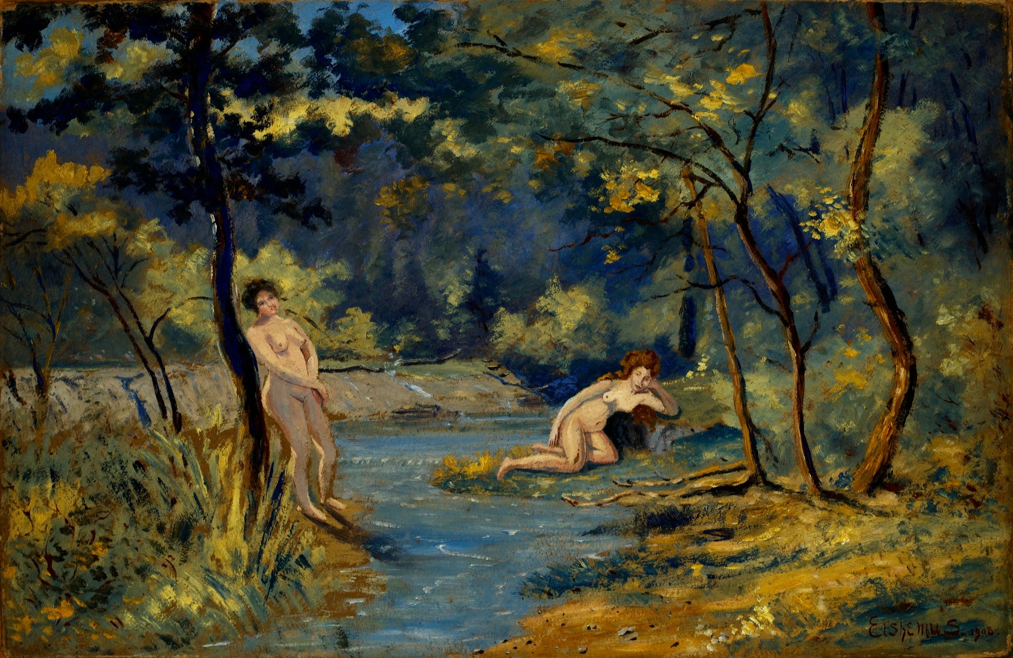Standing and Reclining Nymphs