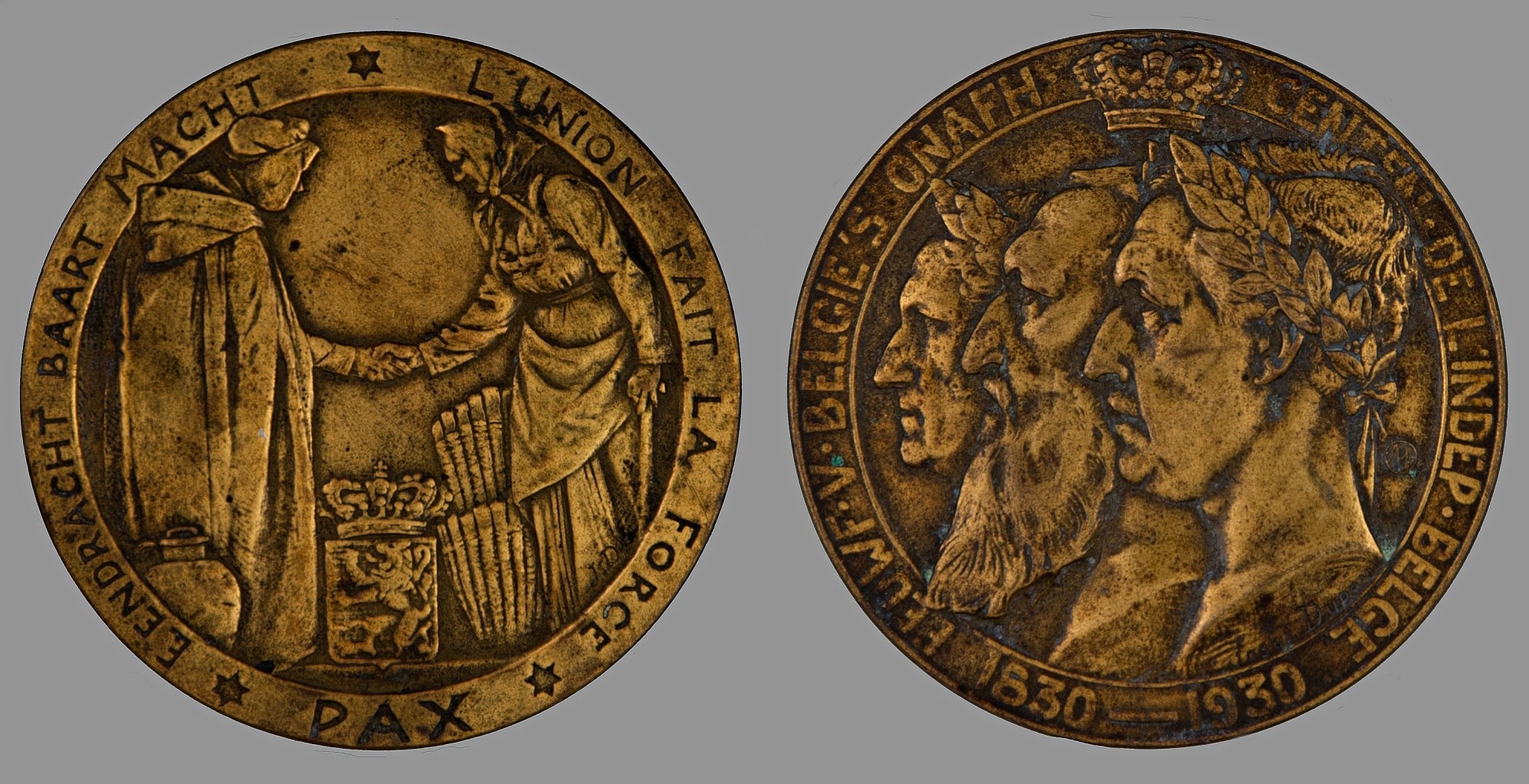 Centennaire de l'Independence Belge, obverse
