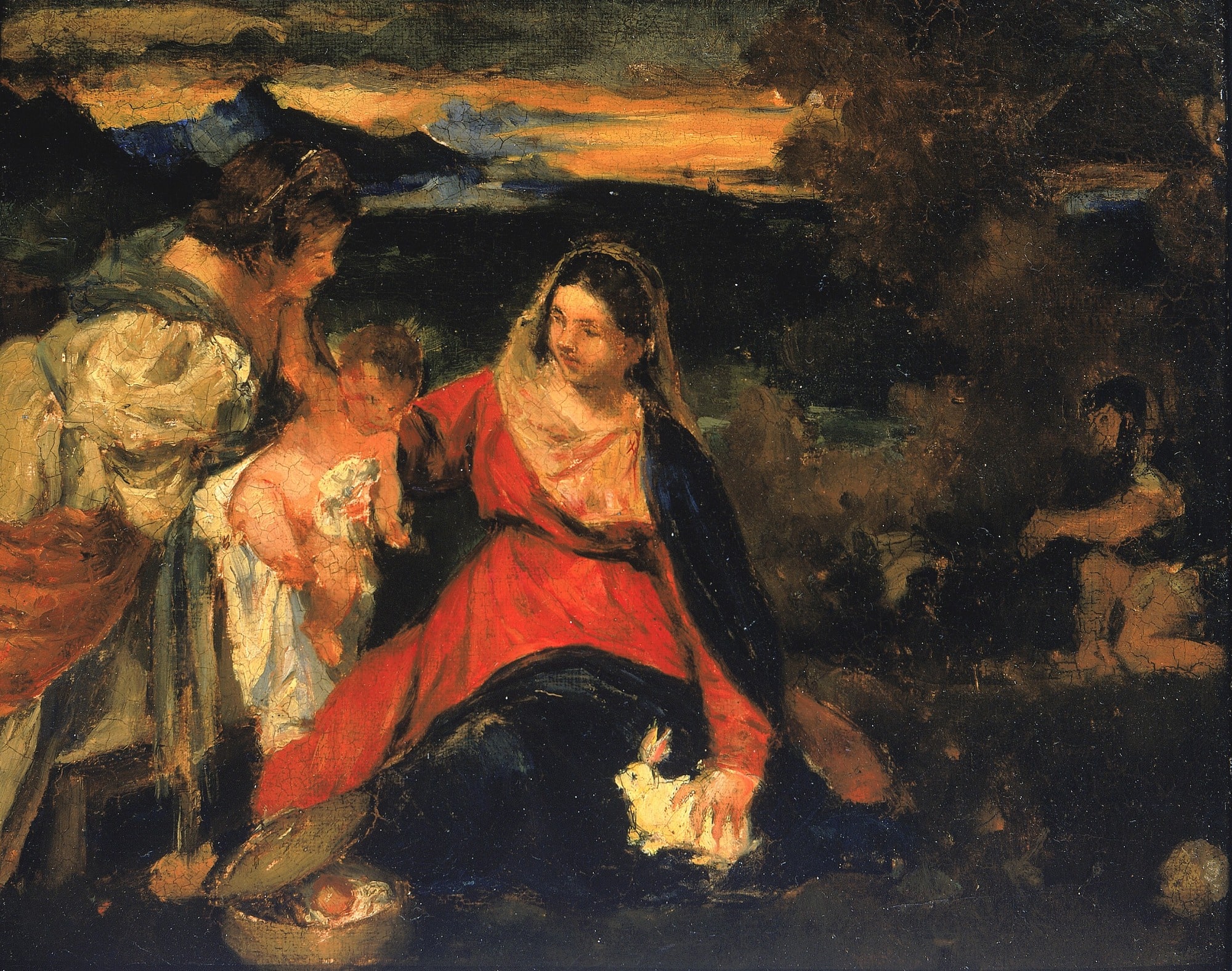After Titian's "Madonna of the Rabbit"