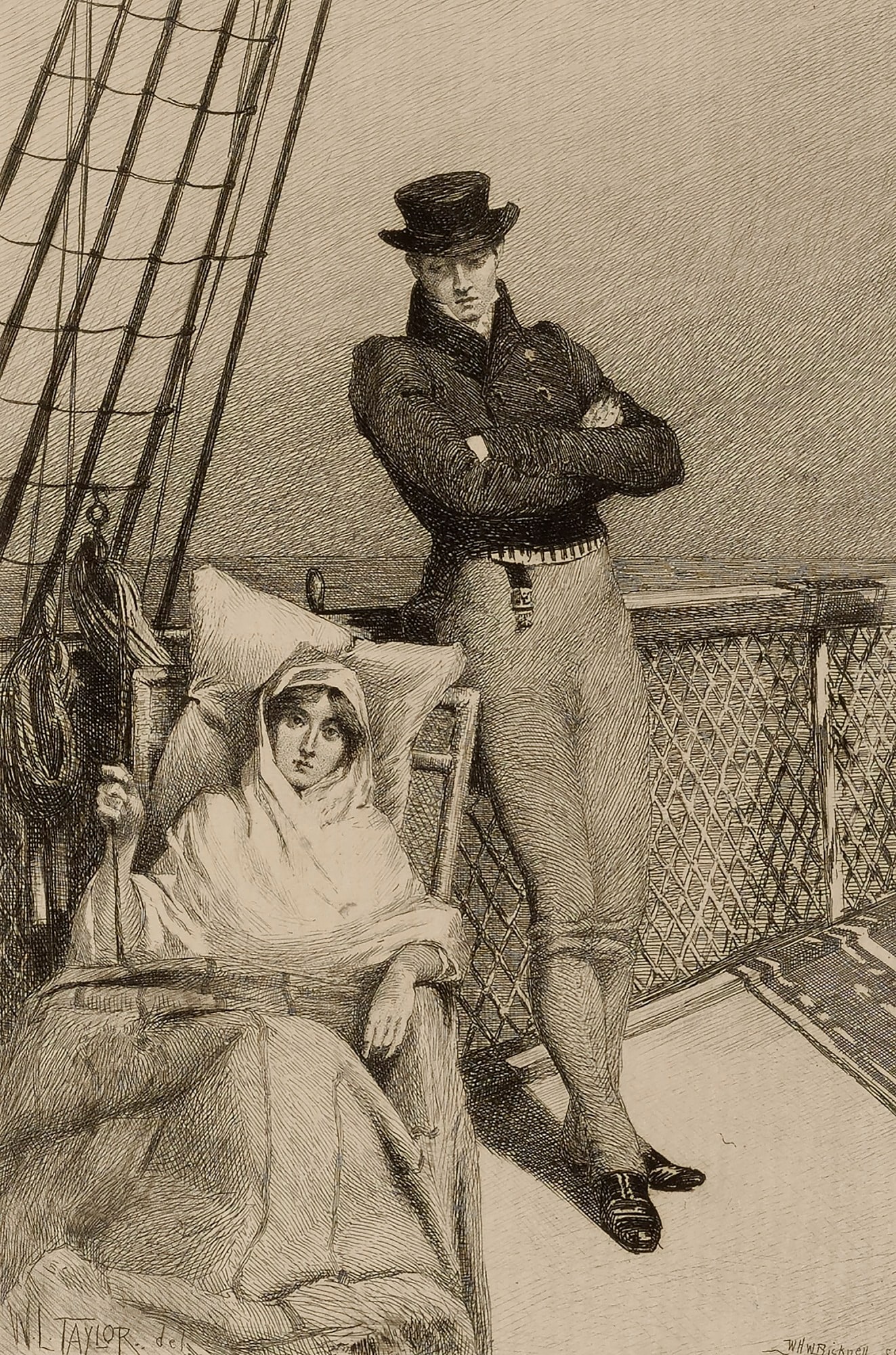 Untitled (couple on deck of ship)