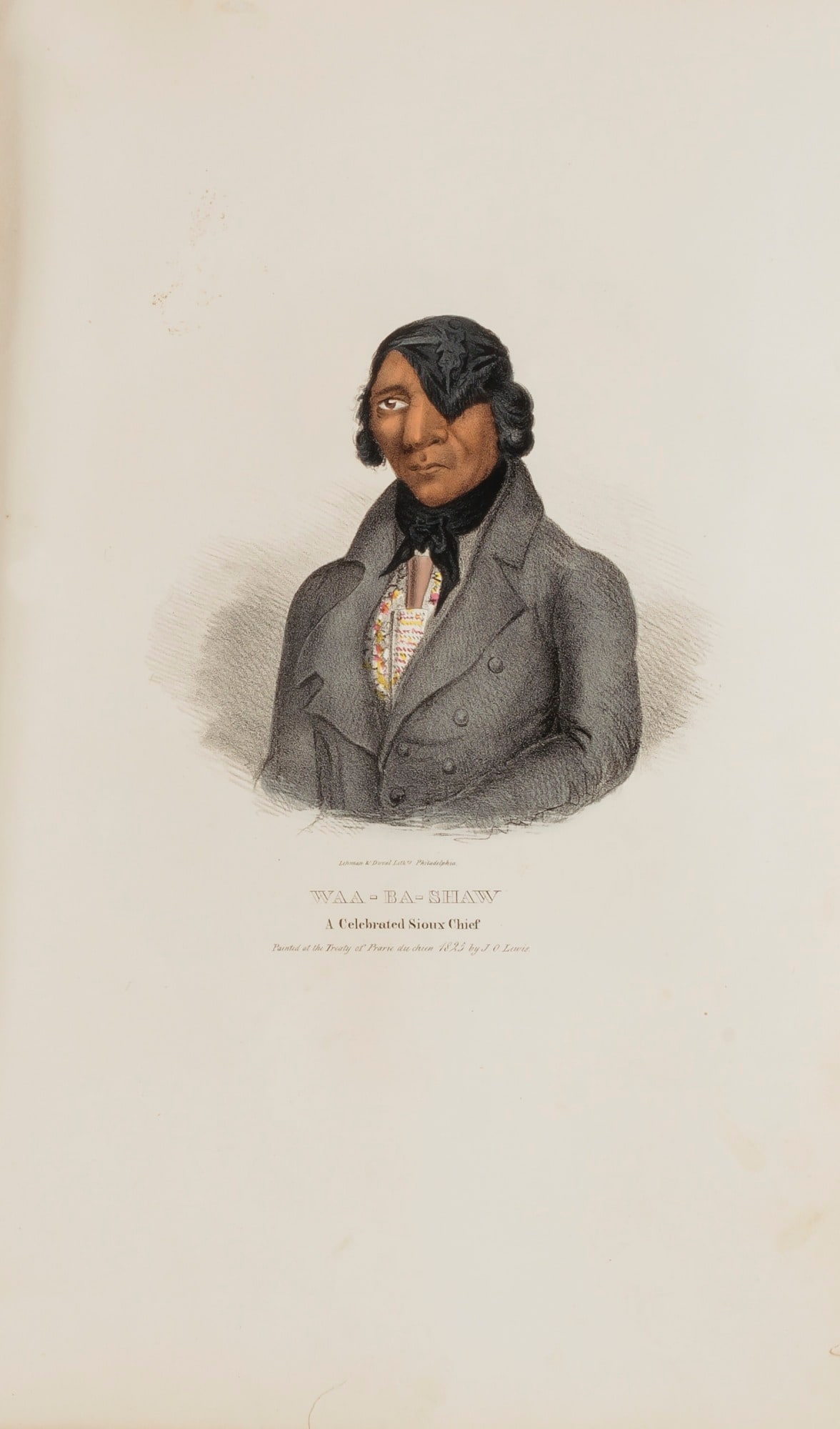 WAA-BA-SHAW; A Celebrated Sioux Chief, from The Aboriginal Portfolio