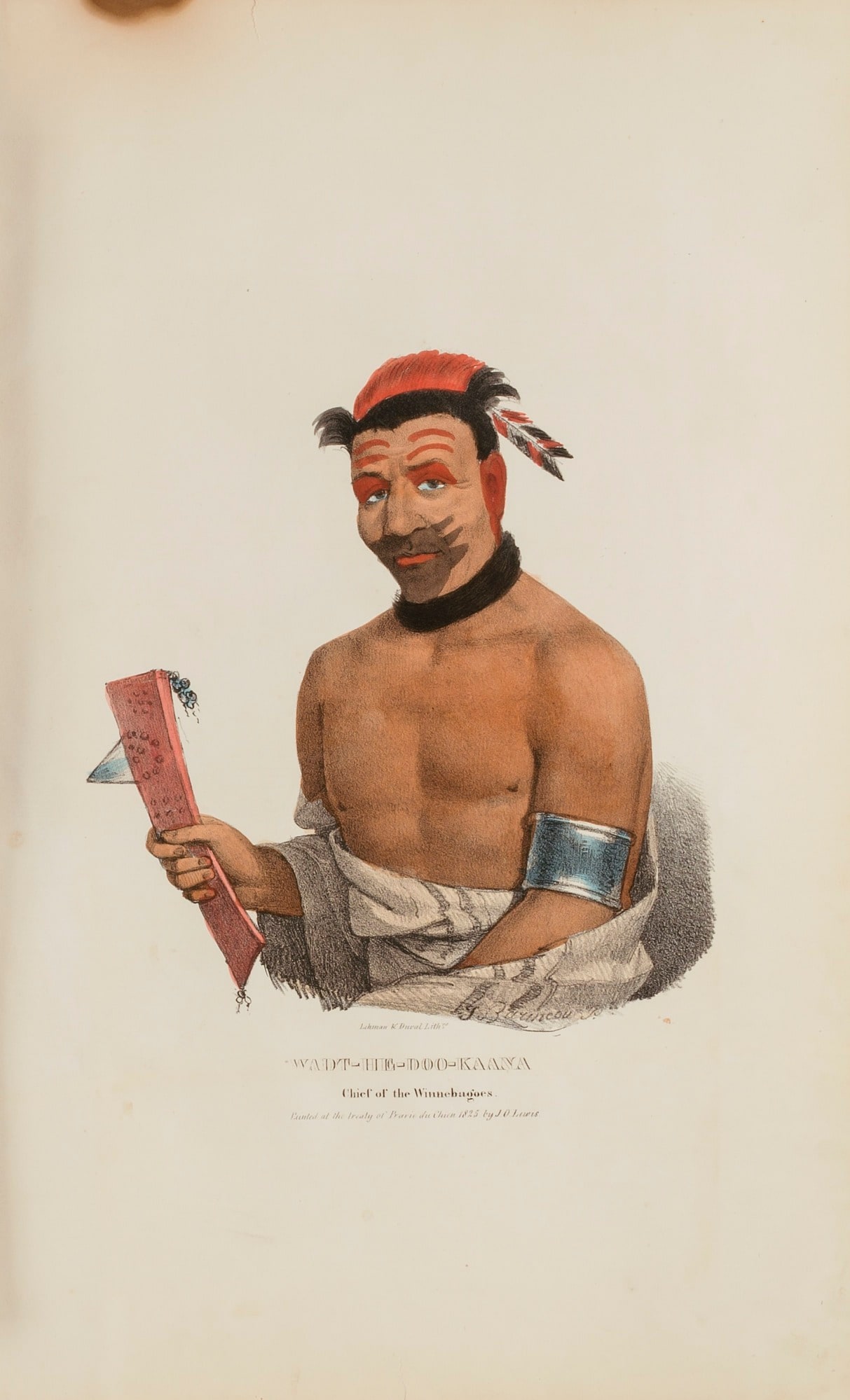 WADT-HE-DOO-KAANA; Chief of the Winnebagoes, from The Aboriginal Portfolio