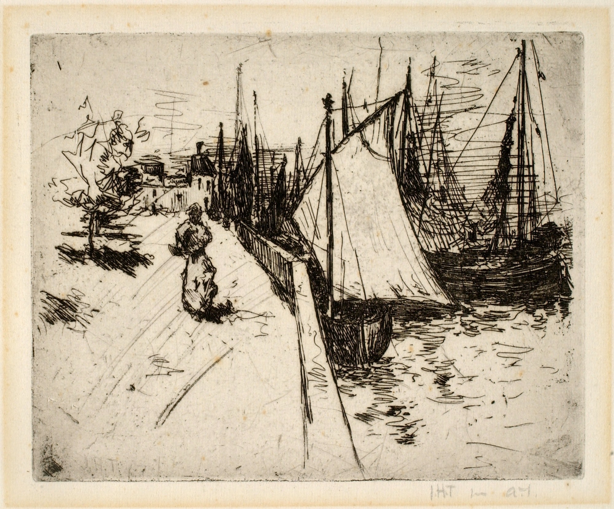 Woman on the Quay, Honfleur