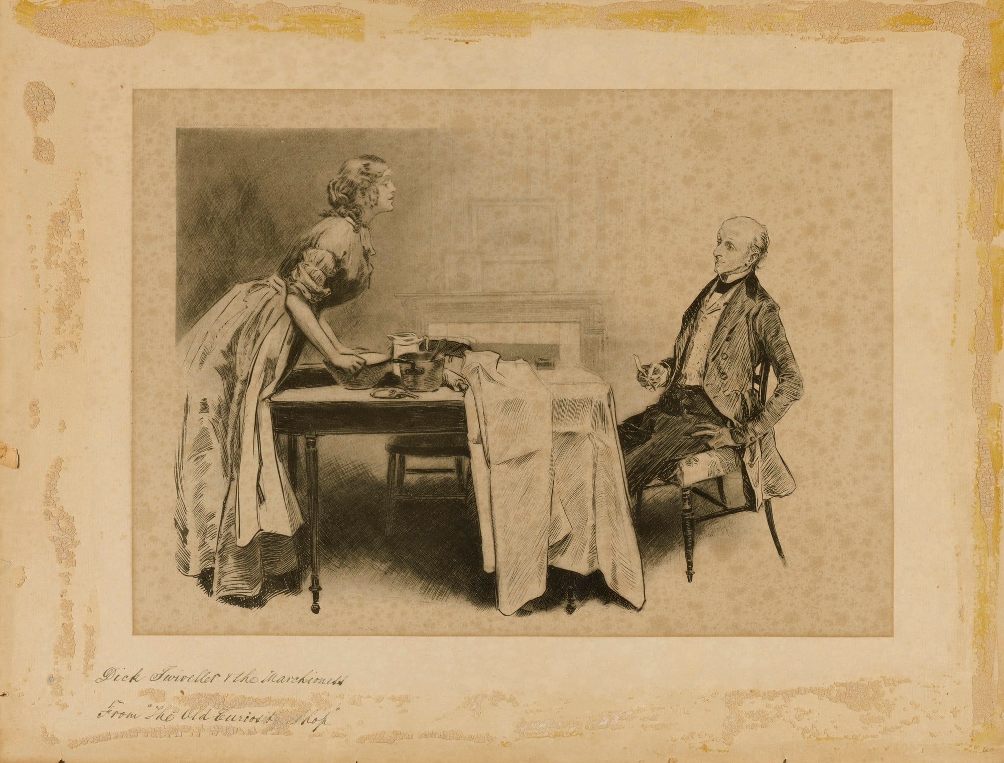 Dick Swiveller and the Marchioness, from "The Old Curiosity Shop"