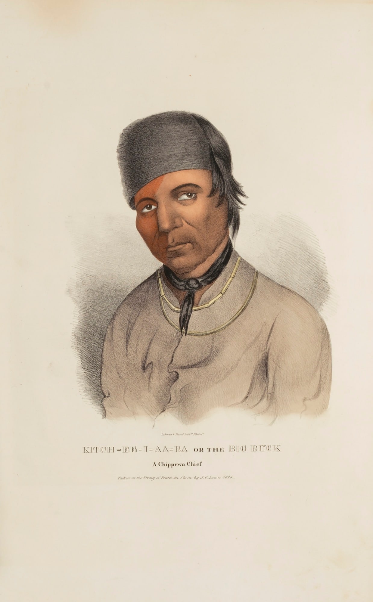KITCH-EE-I-AA-BA or the Big Buck; A Chippewa Chief, from The Aboriginal Portfolio