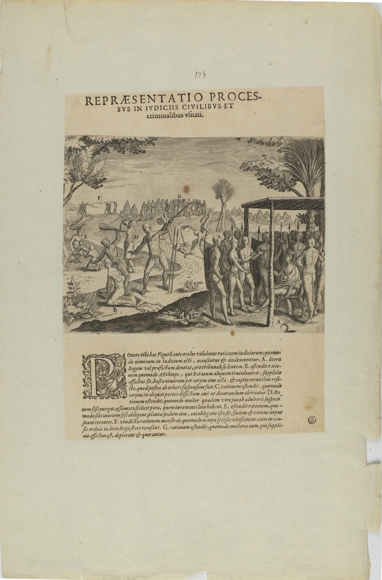 Repraesentatio Proces-/Sus in Iudiciis Civilibus et/.... (from book, Indiae Orientalis, part six)