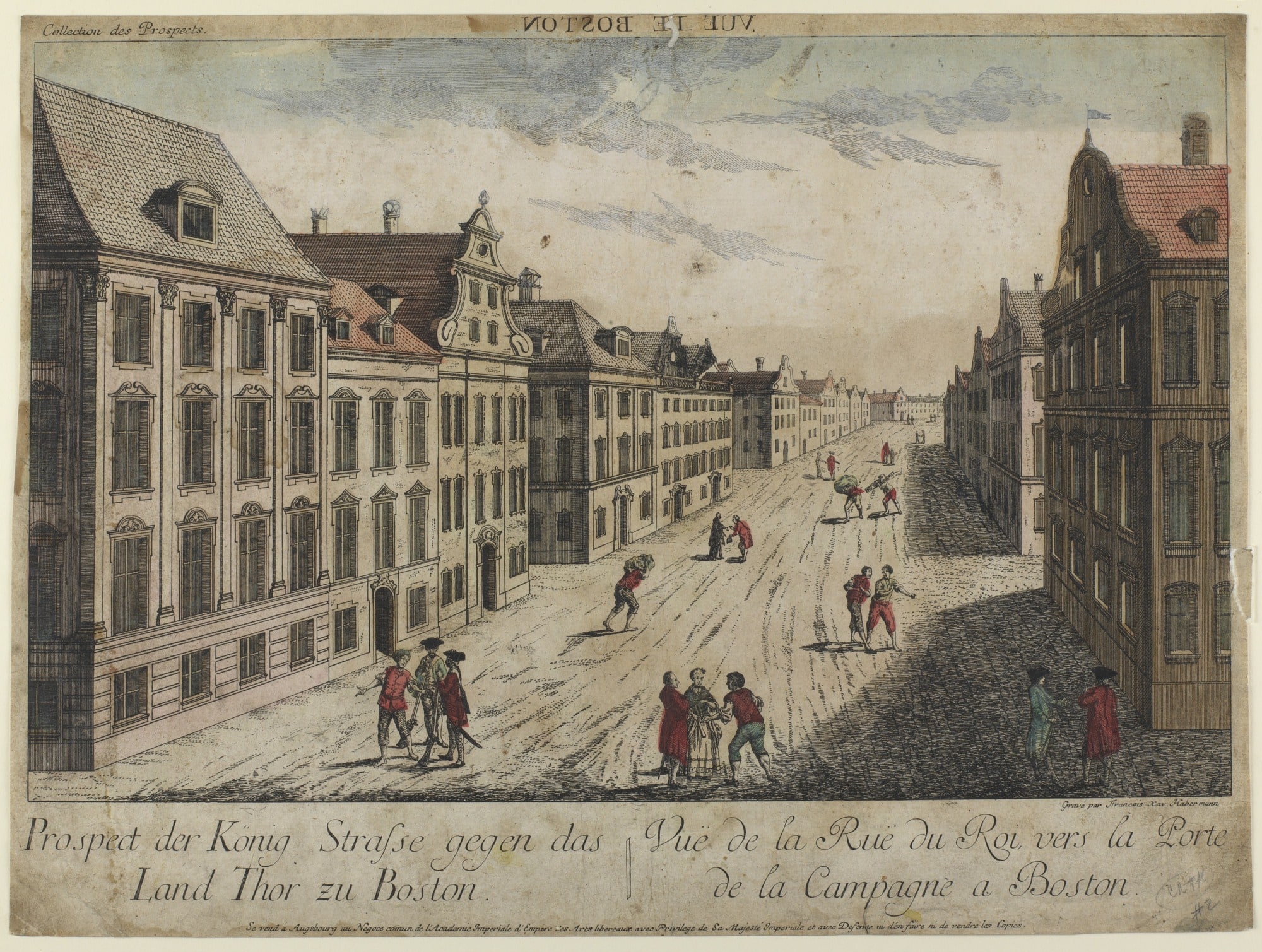 Vue de la Rue du Roi--Boston (1776)