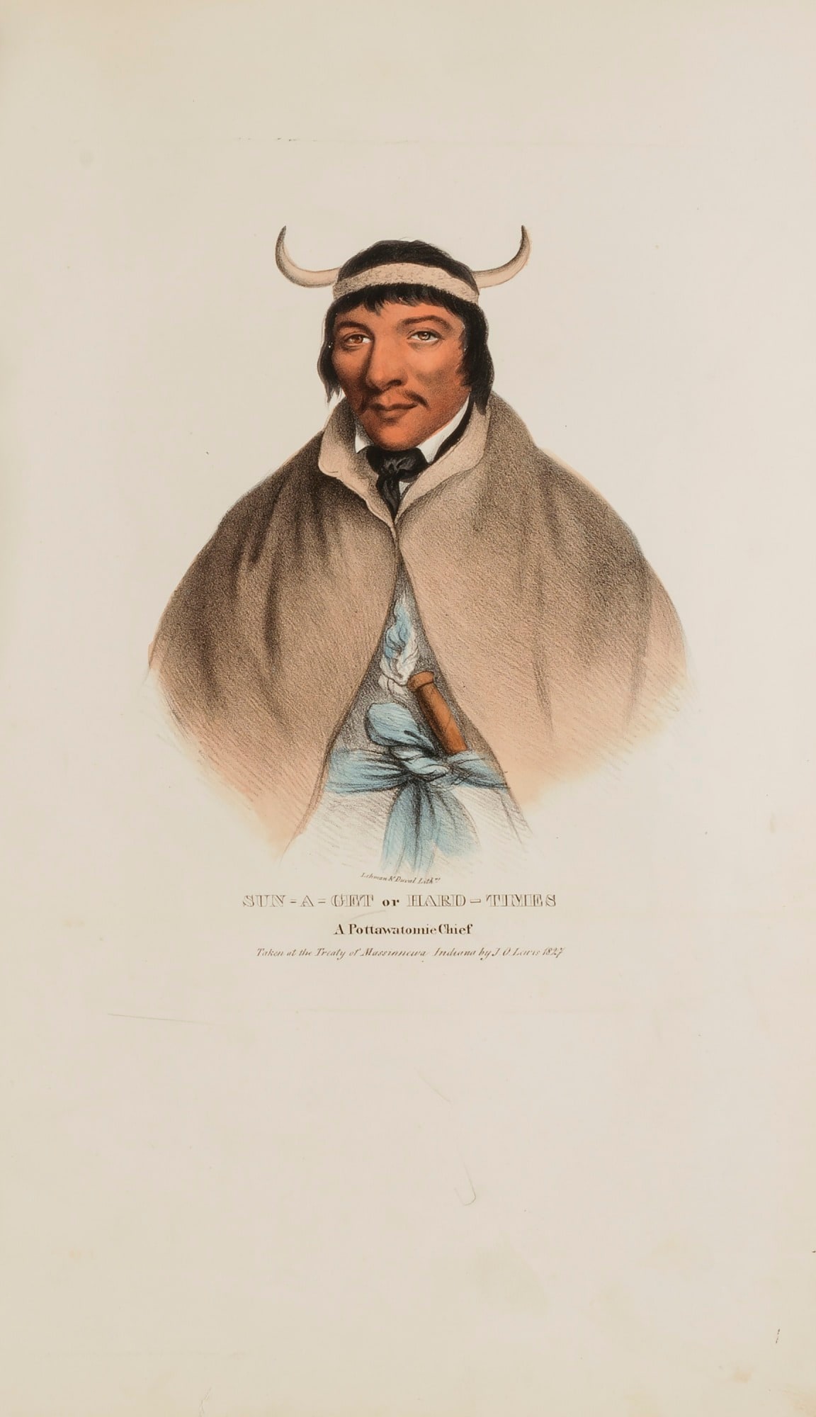 SUN-A-GET or Hard Times; A Pottawatomie Chief, from The Aboriginal Portfolio