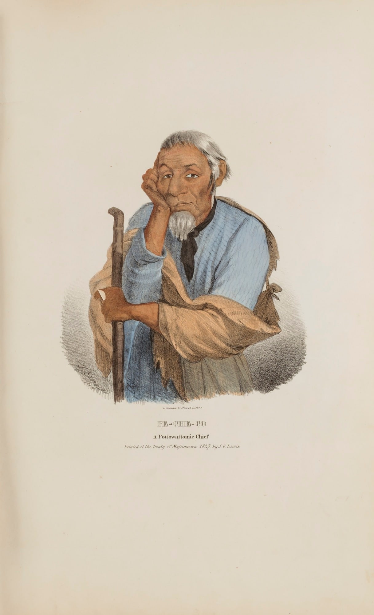 PE-CHE-CO; A Pottowattomie Chief, from The Aboriginal Portfolio