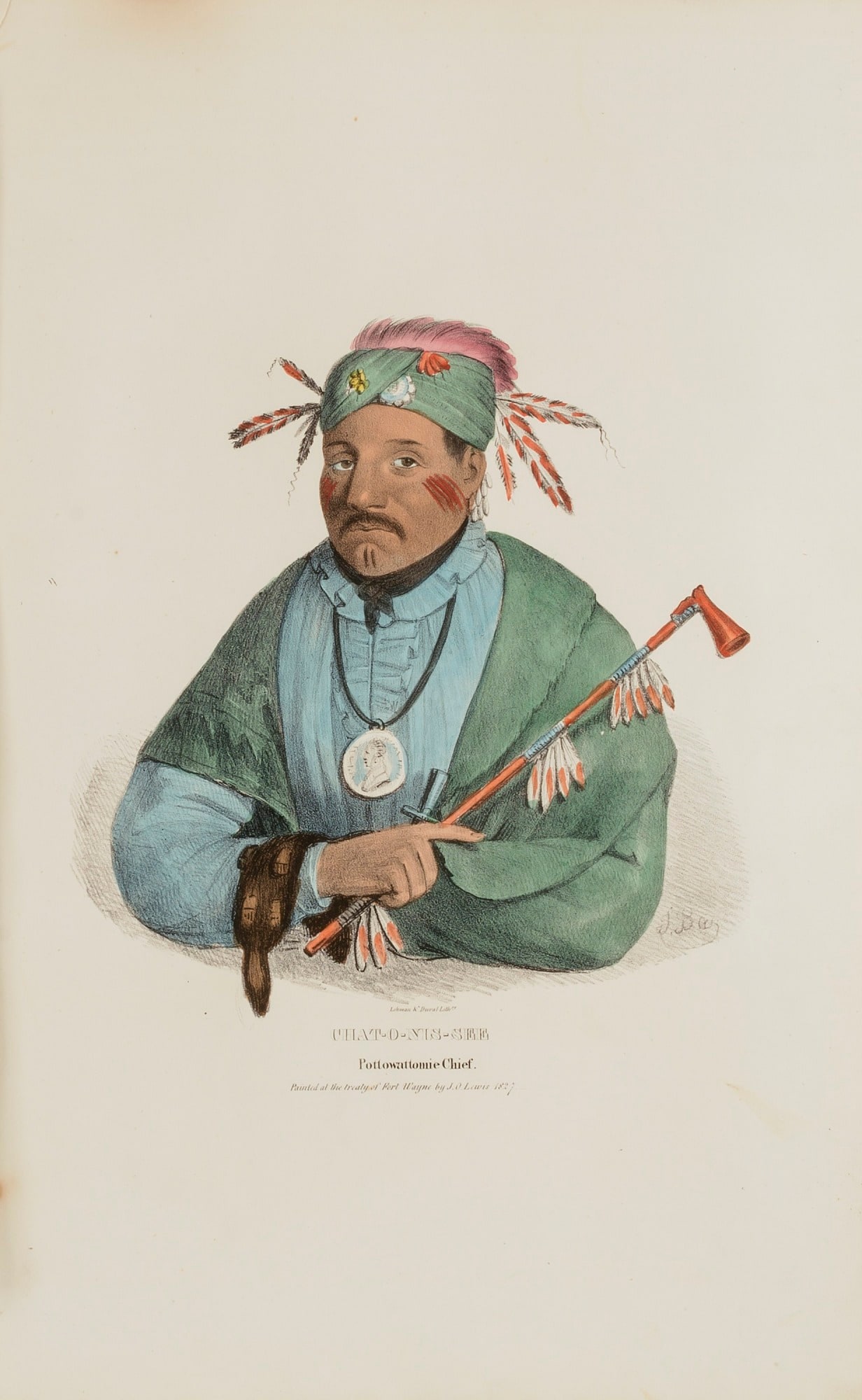 CHAT-O-MIS-SEE; Pottowattomie Chief, from The Aboriginal Portfolio