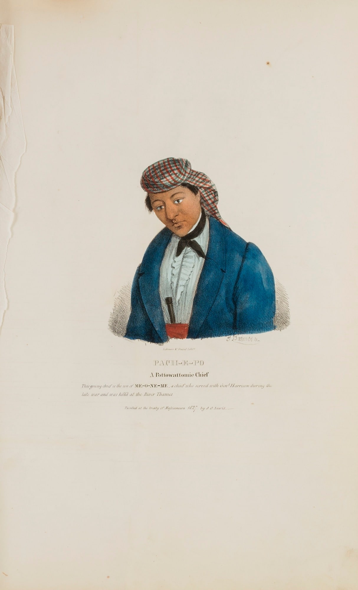 PACHE-E-PO; A Pottowattomie Chief, from The Aboriginal Portfolio