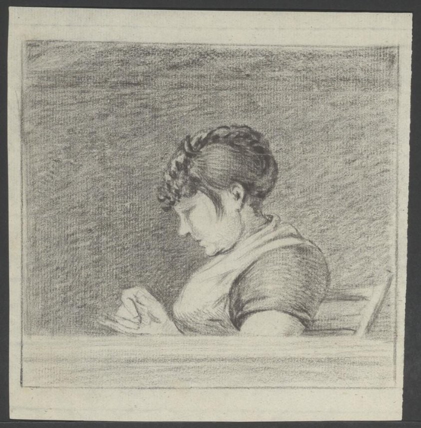 Brieflezende vrouw