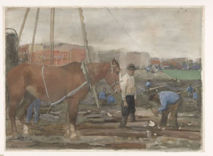 Bouwterrein Oud-West te Amsterdam