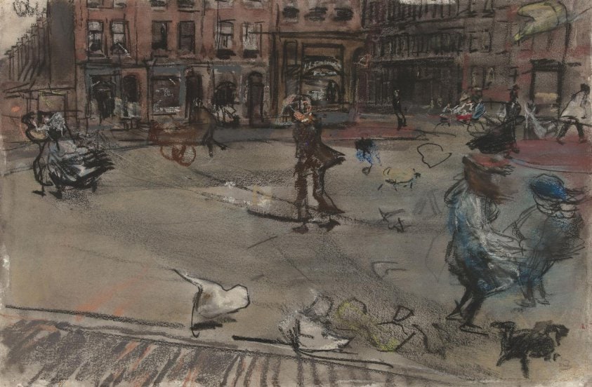 Windvlaag op het Dapperplein in Amsterdam